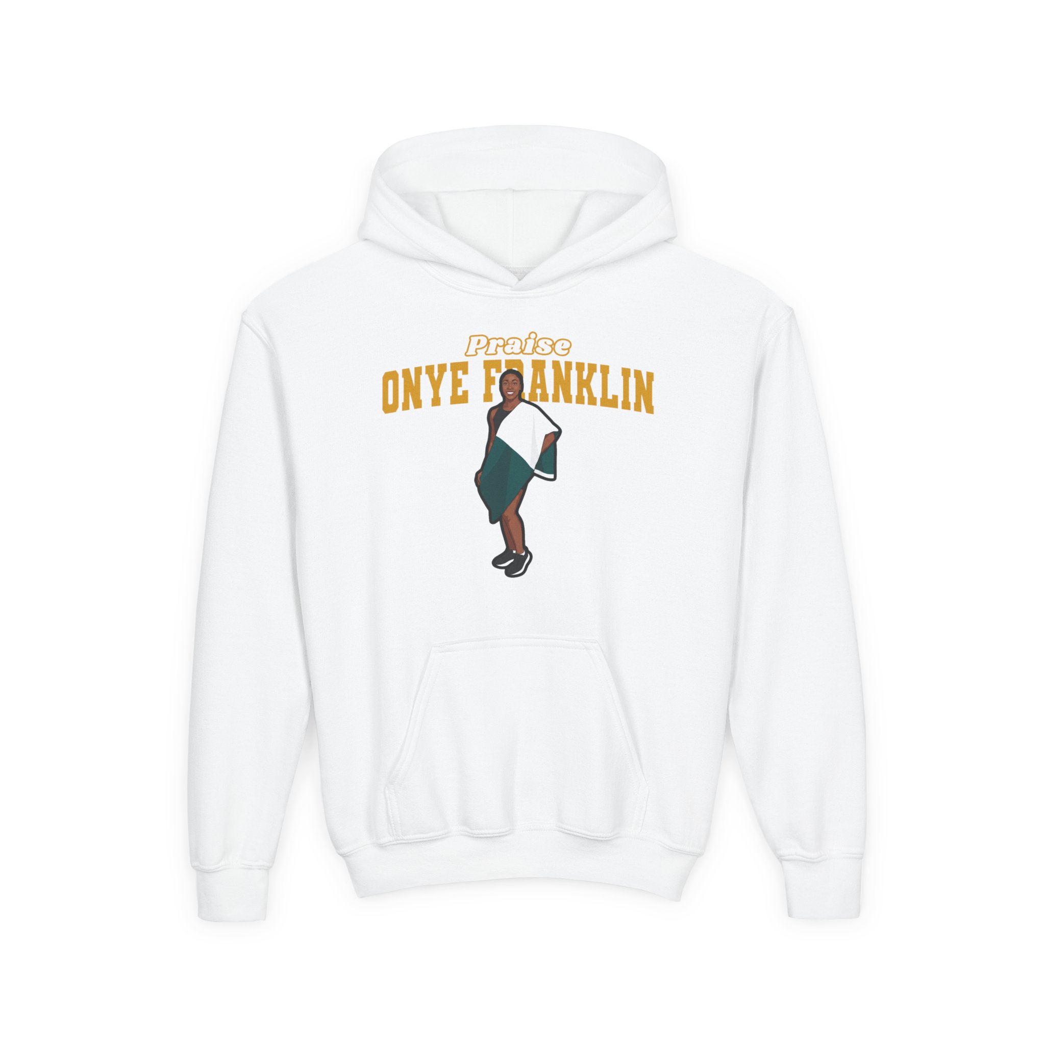 Youth Hoodie — character_name_arch in White