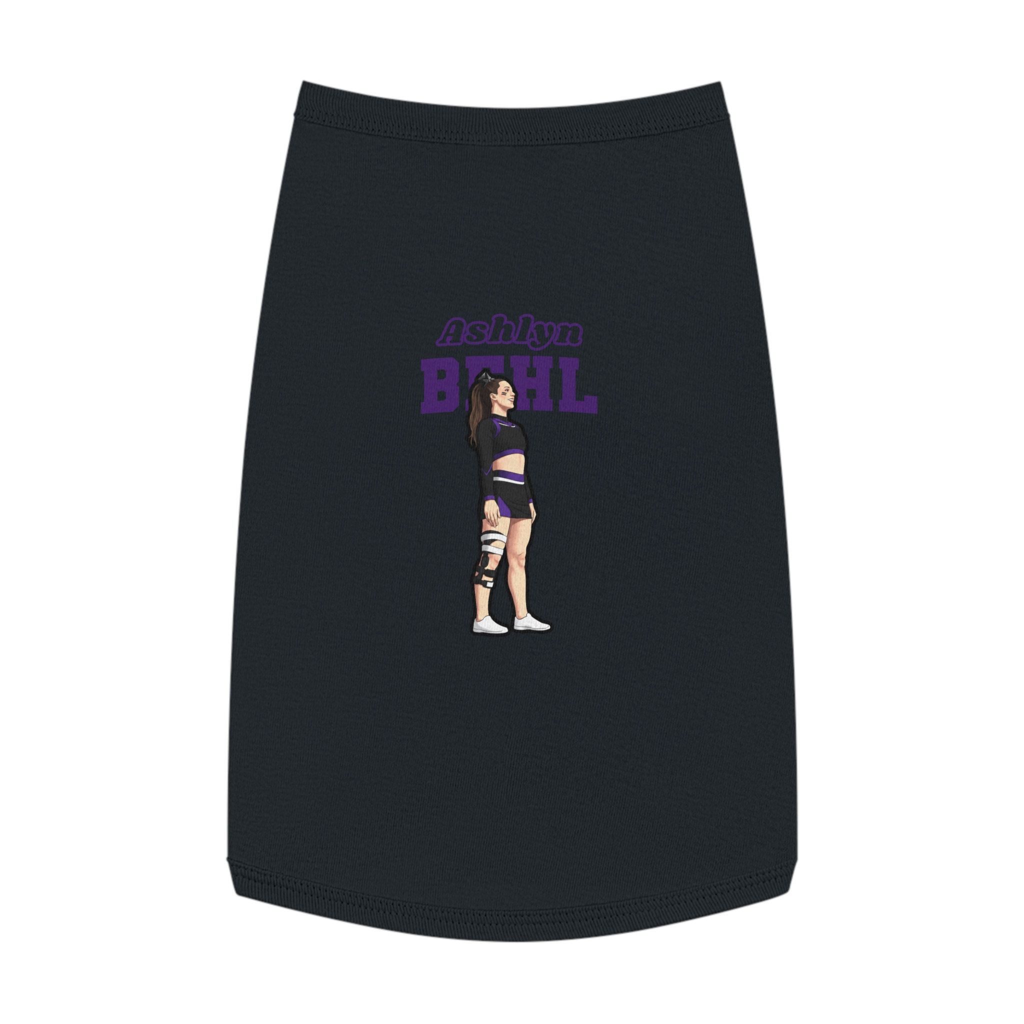 Pet Tank Top — character_name_arch in Black