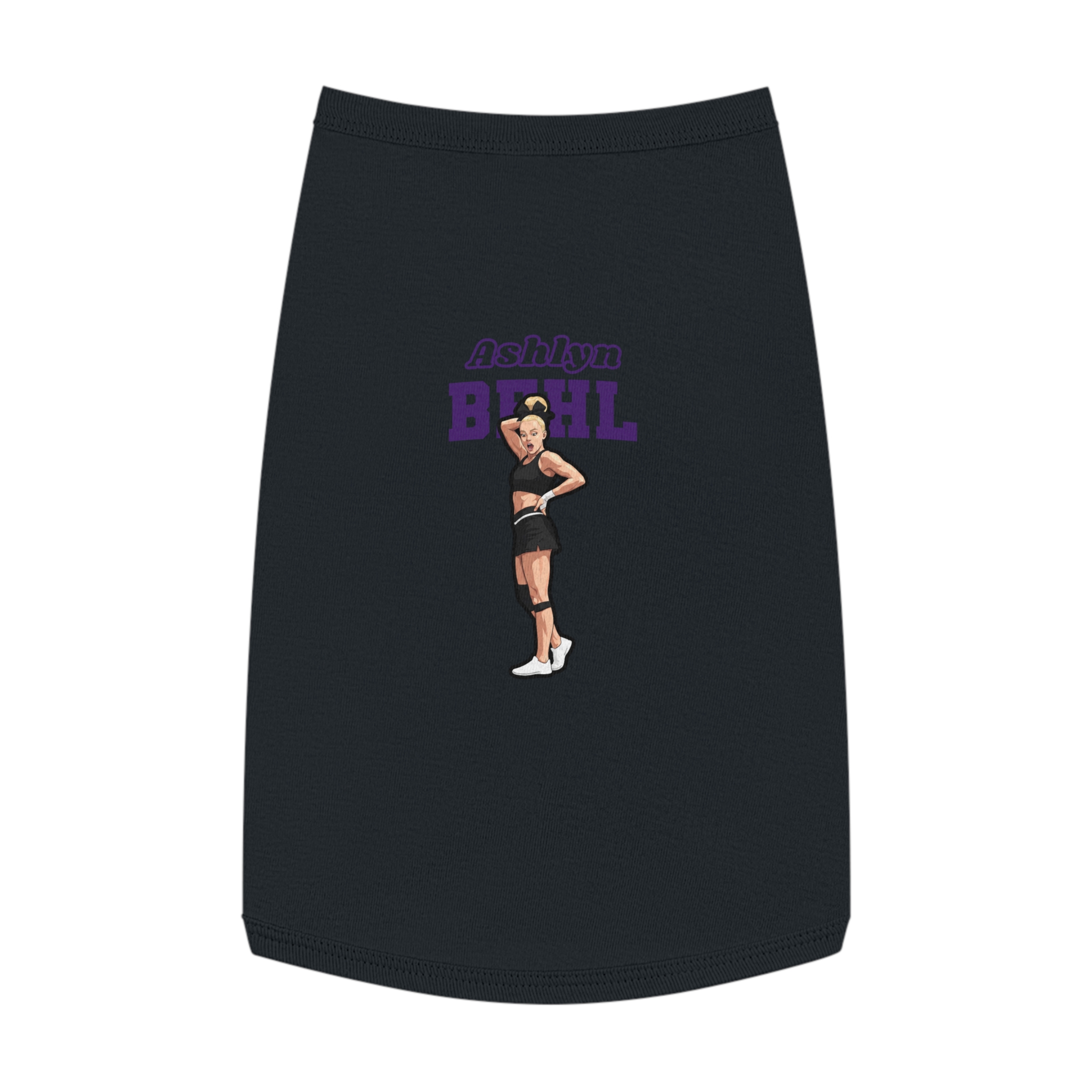 Pet Tank Top — character_name_arch in Black