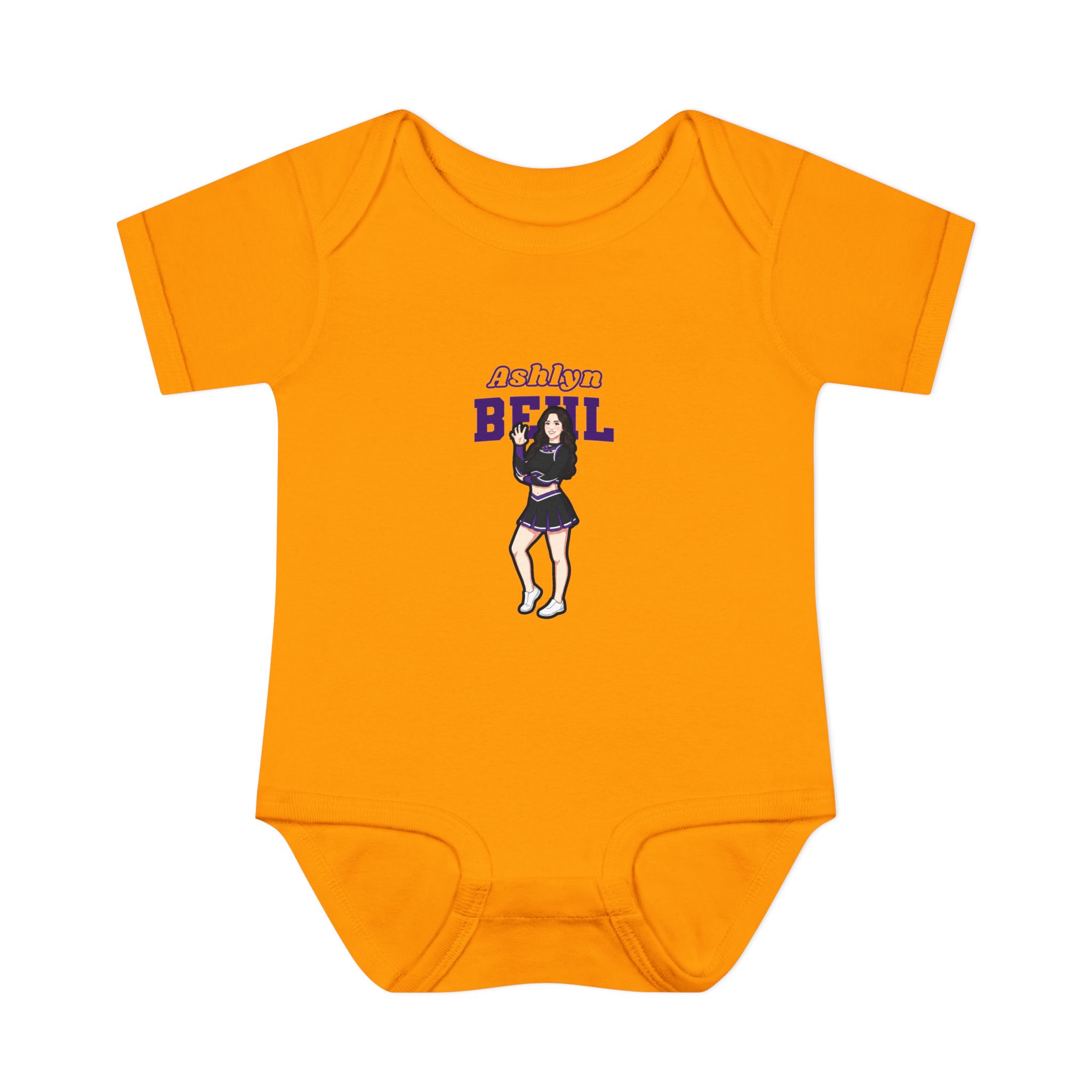 Baby Onesie — character_name_arch in Gold