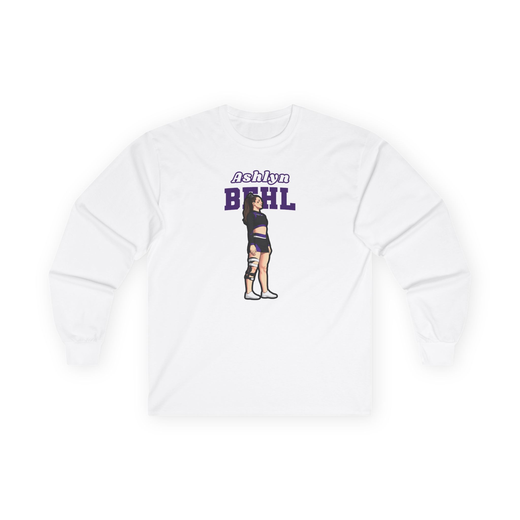 Long Sleeve Tee — character_name_arch in White