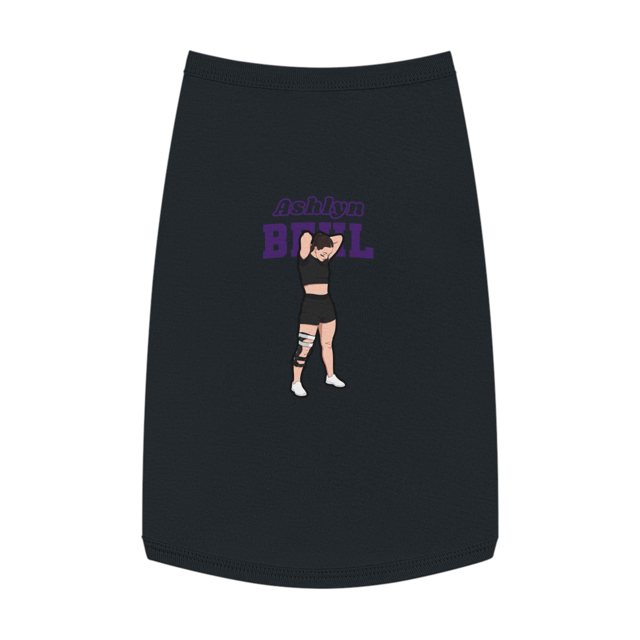 Pet Tank Top — character_name_arch in Black