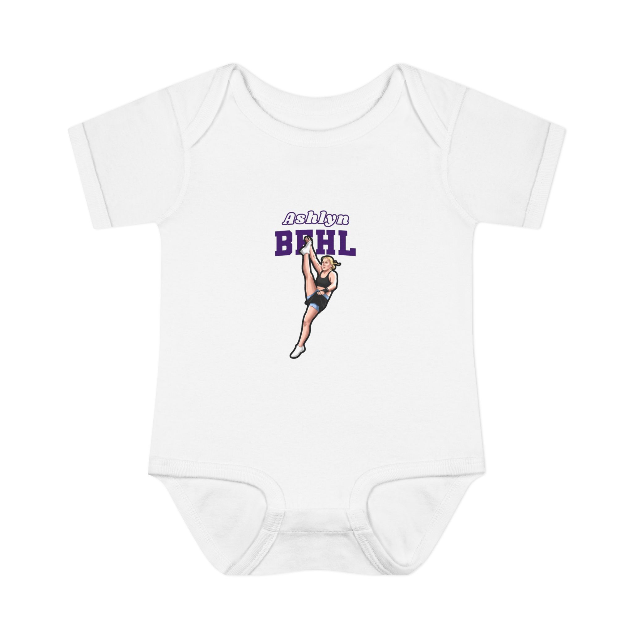 Baby Onesie — character_name_arch in White