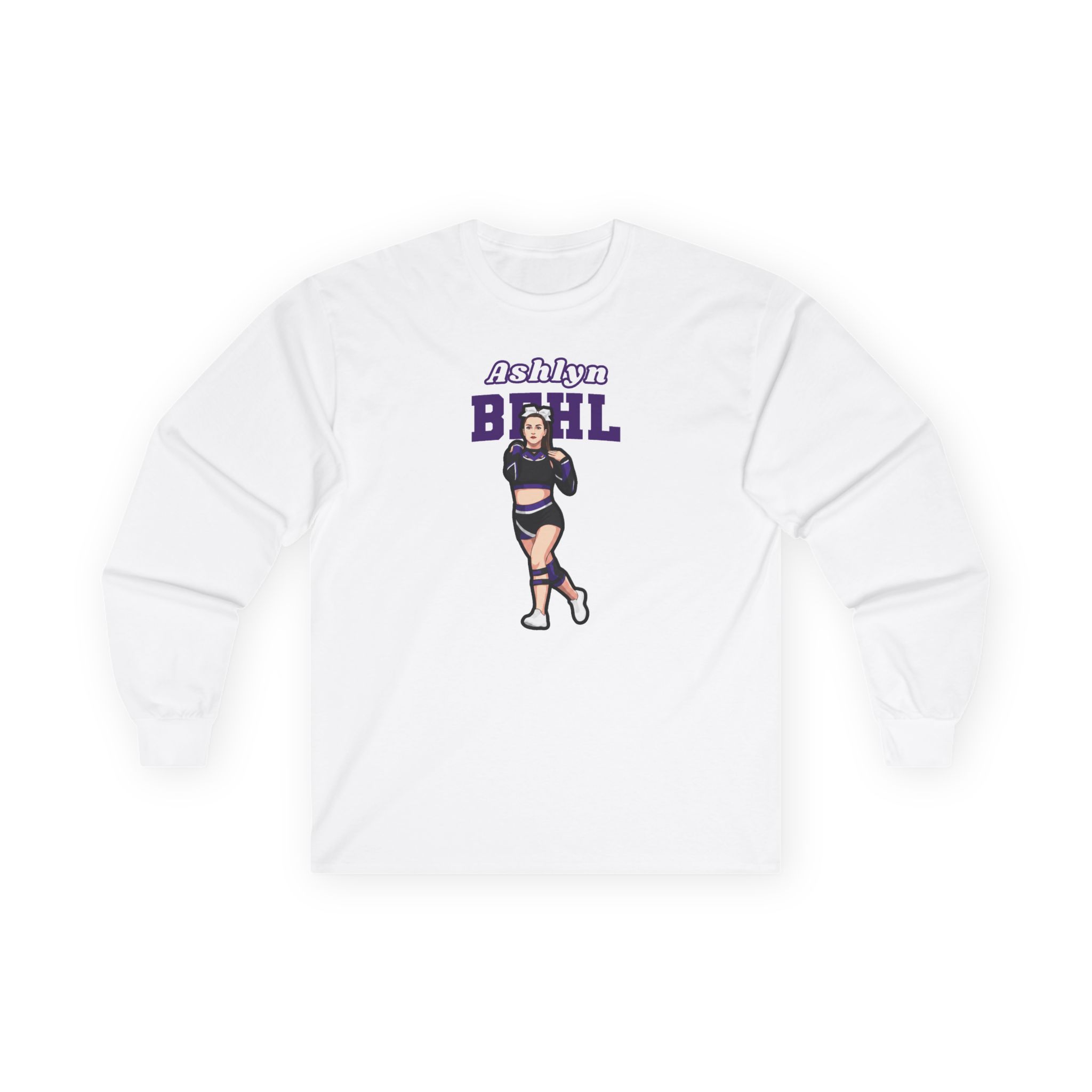 Long Sleeve Tee — character_name_arch in White