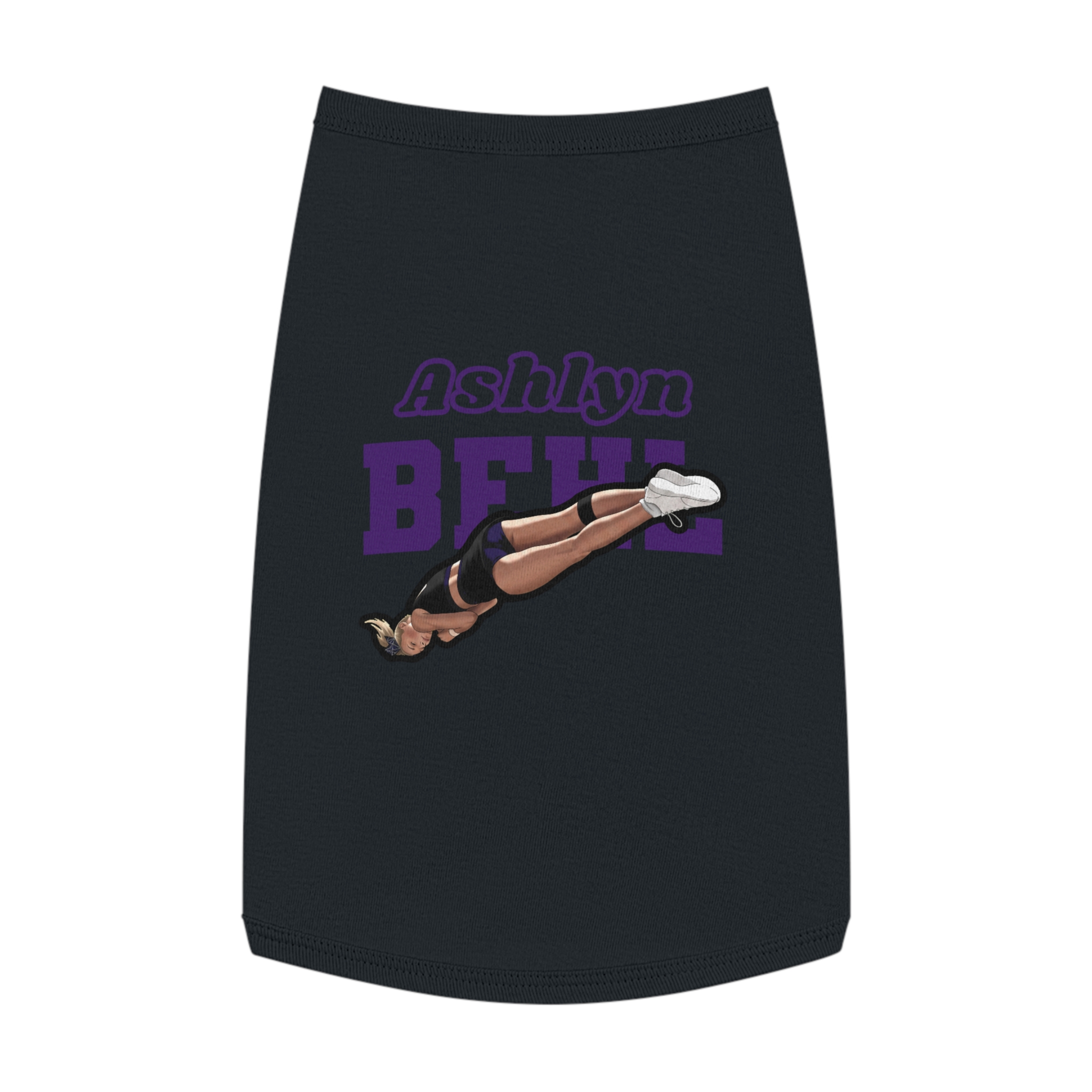 Pet Tank Top — character_name_arch in Black