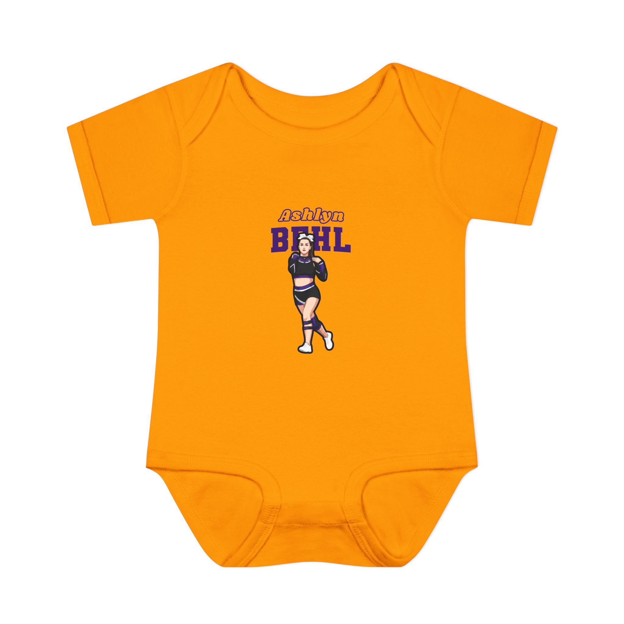 Baby Onesie — character_name_arch in Gold