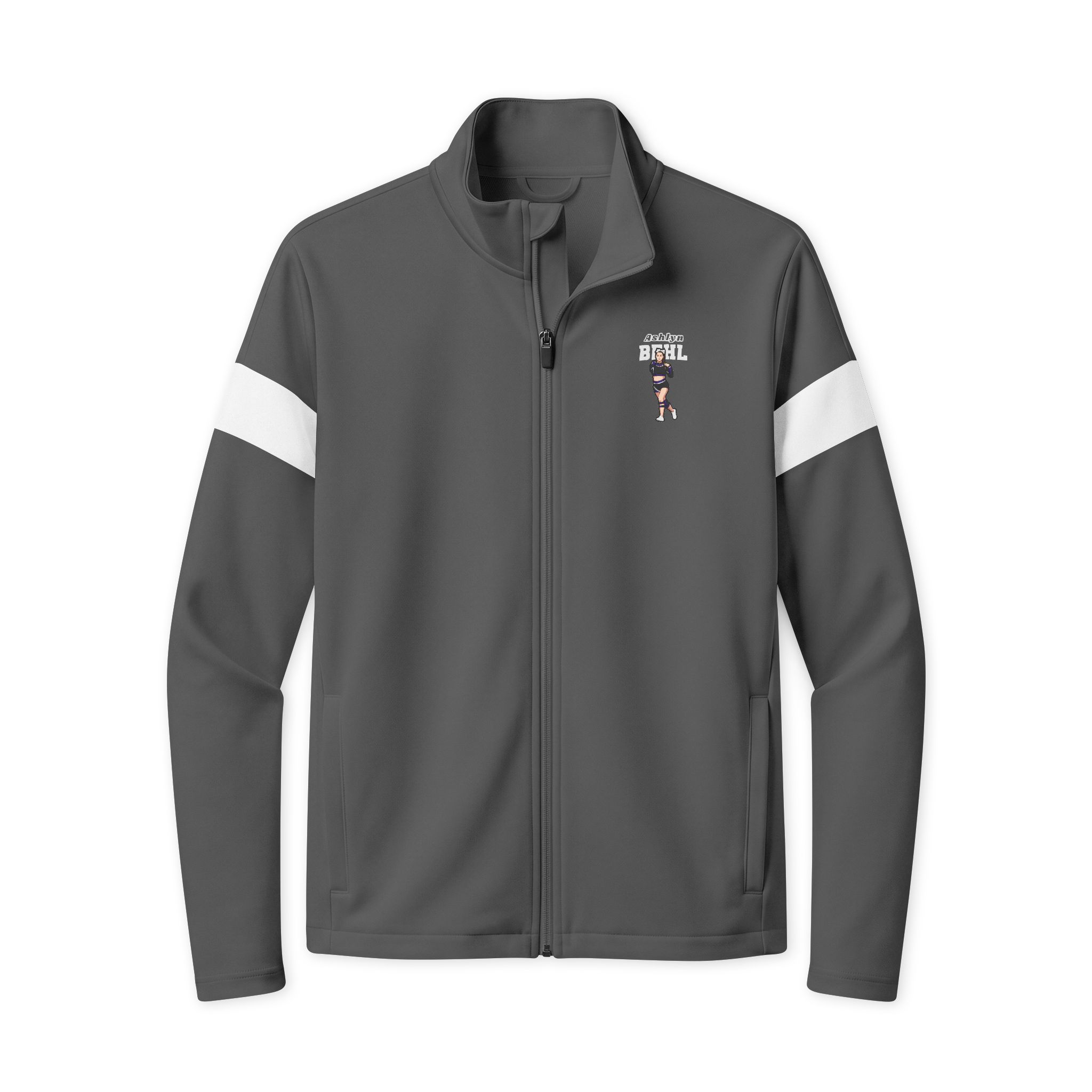Travel Full-Zip Jacket — character_name_arch in Iron Grey/ White