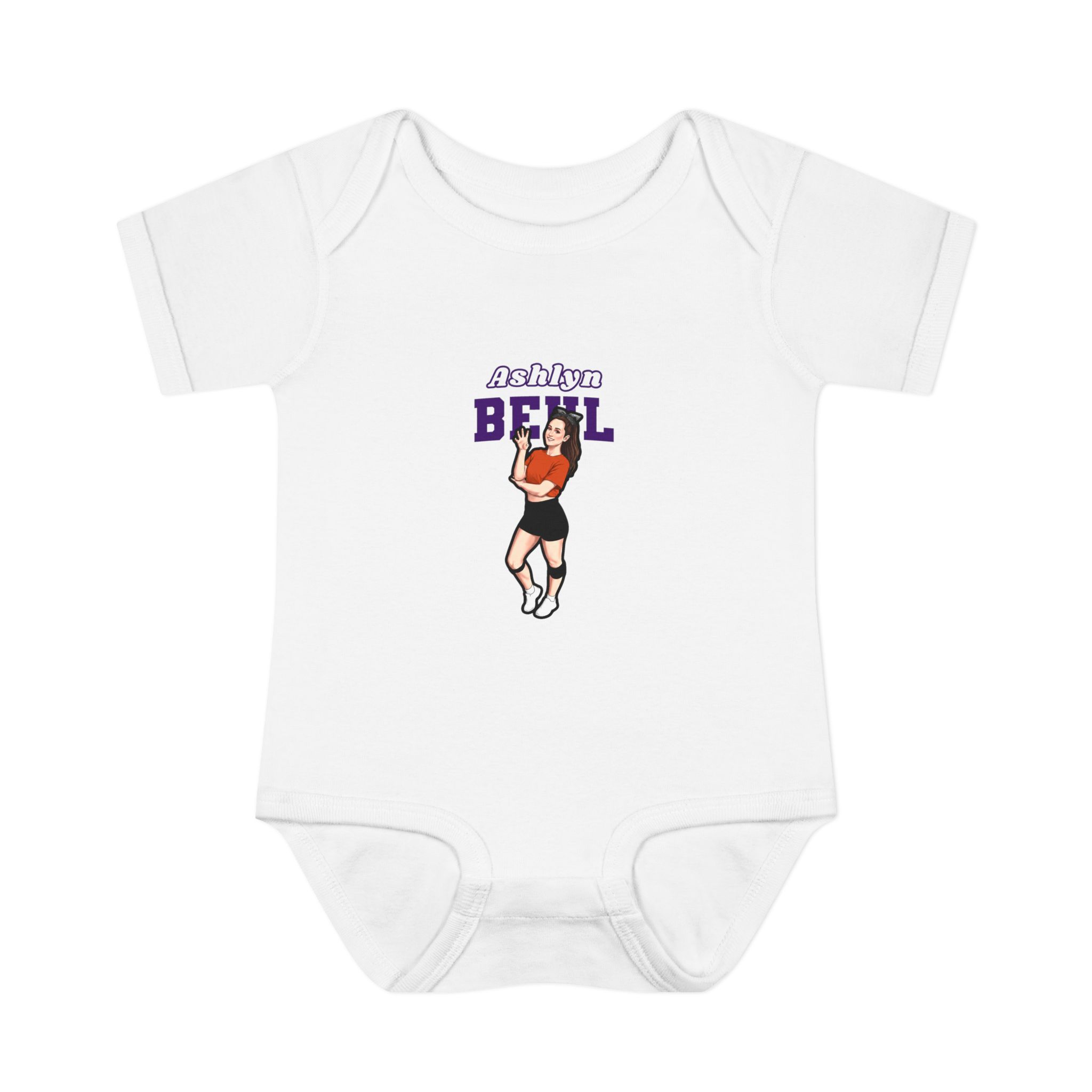 Baby Onesie — character_name_arch in White