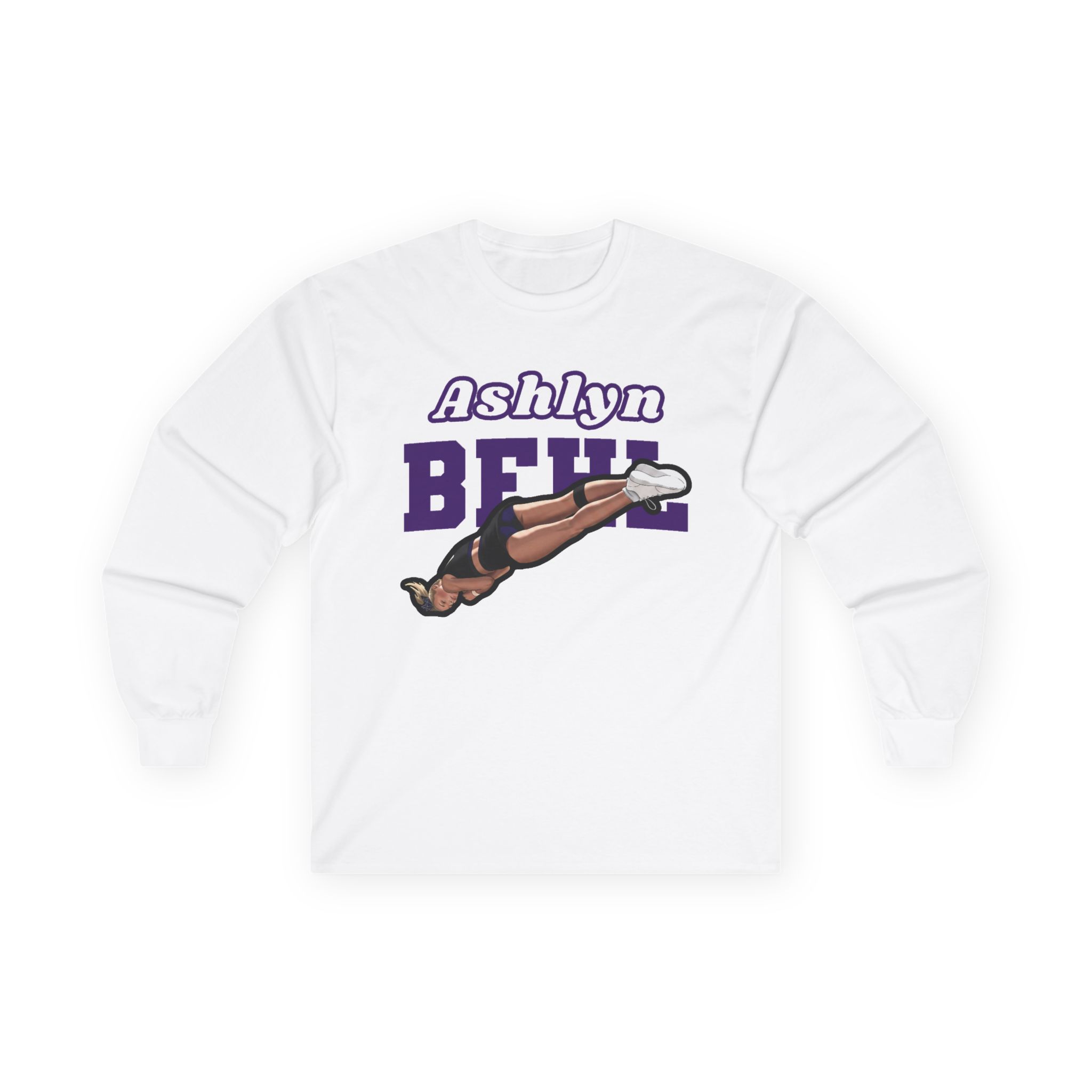Long Sleeve Tee — character_name_arch in White