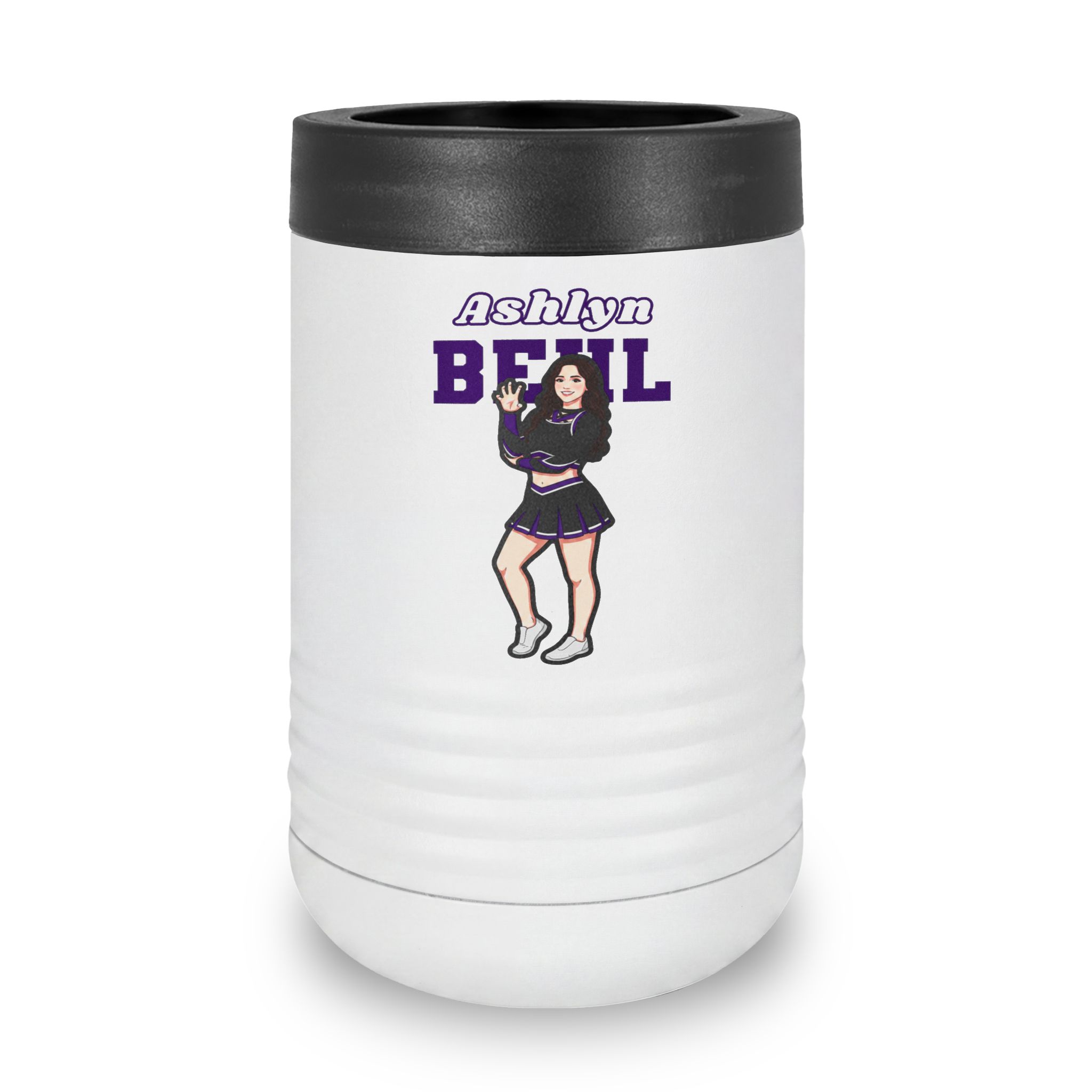 Stainless Can Cooler — character_name_arch in White
