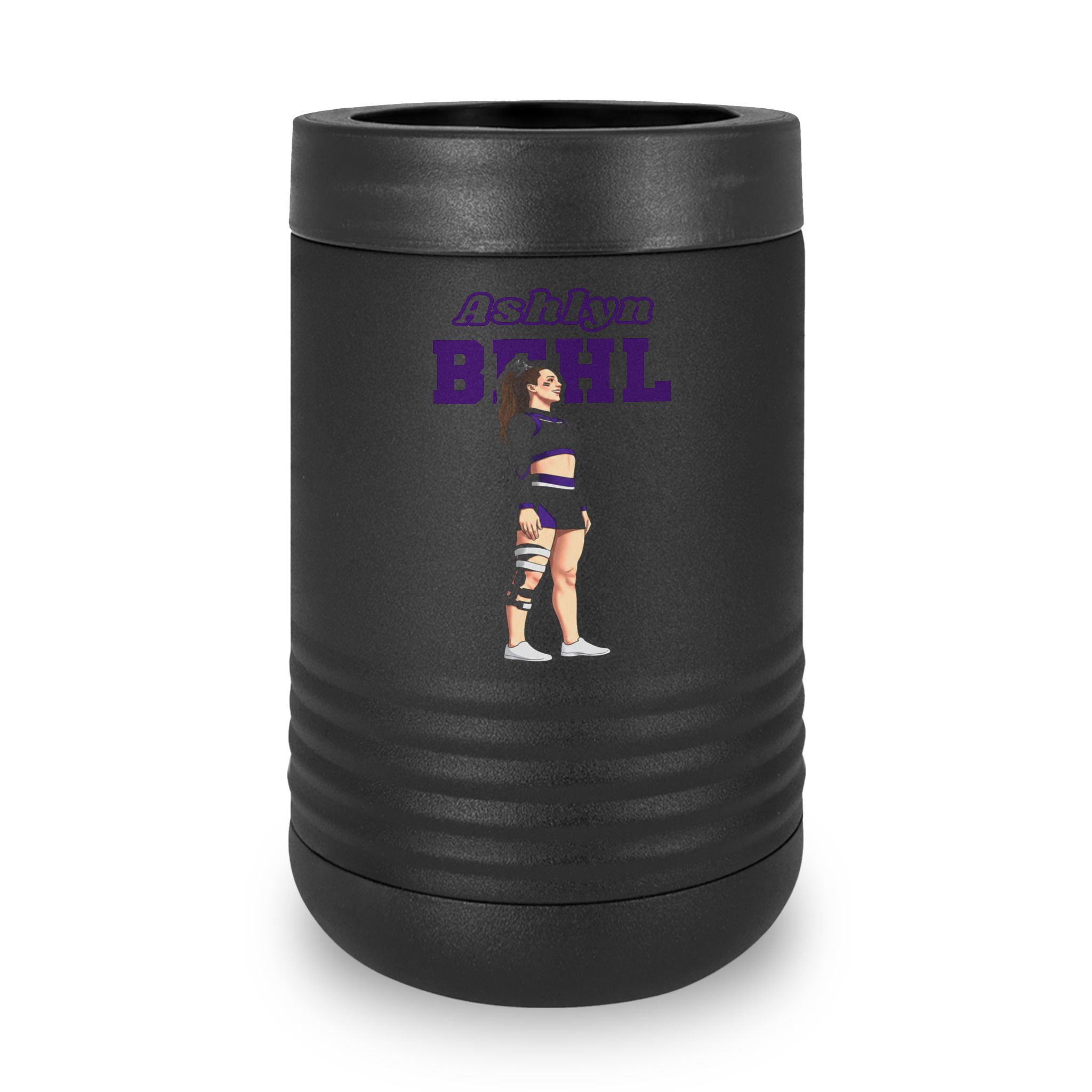 Stainless Can Cooler — character_name_arch in Black