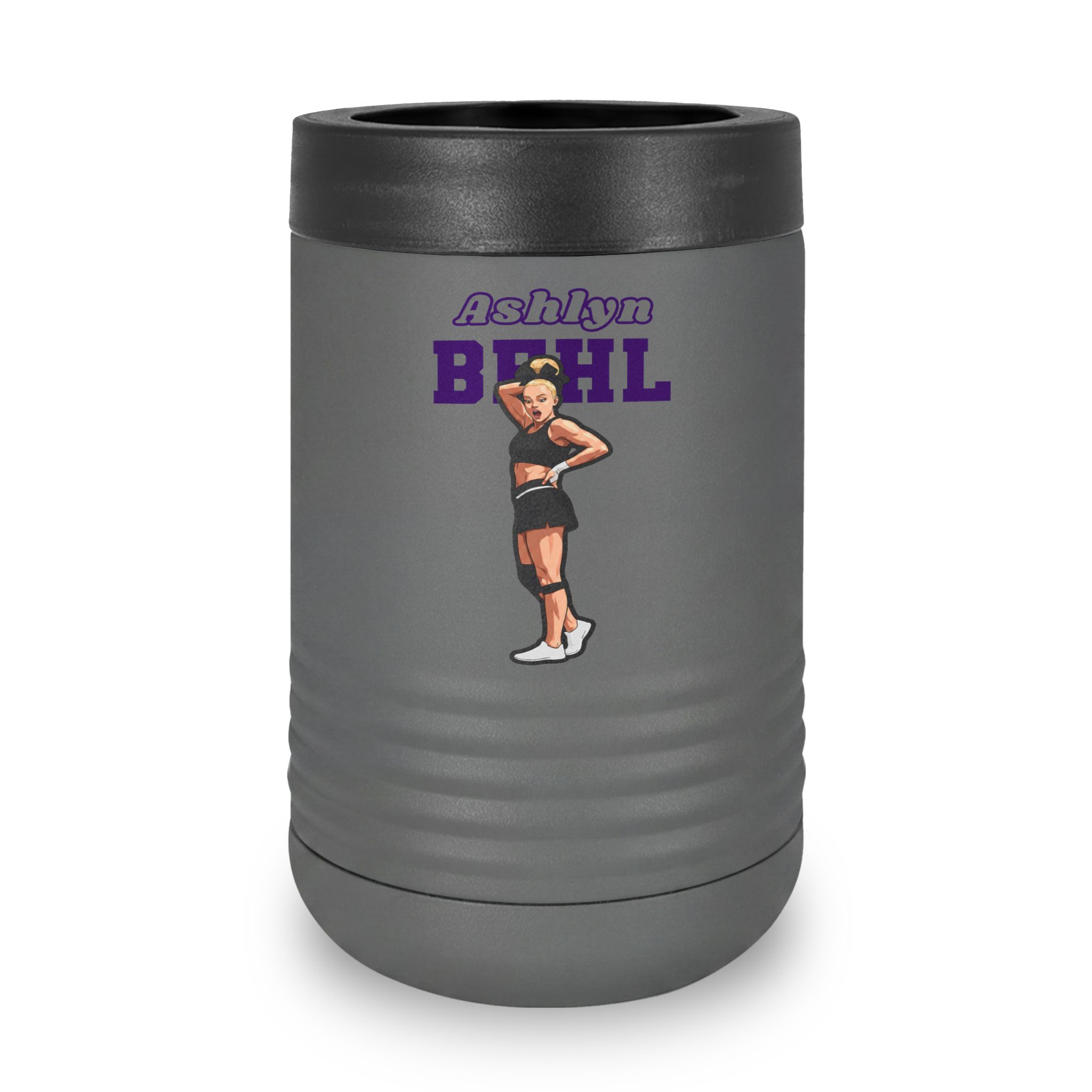 Stainless Can Cooler — character_name_arch in Grey