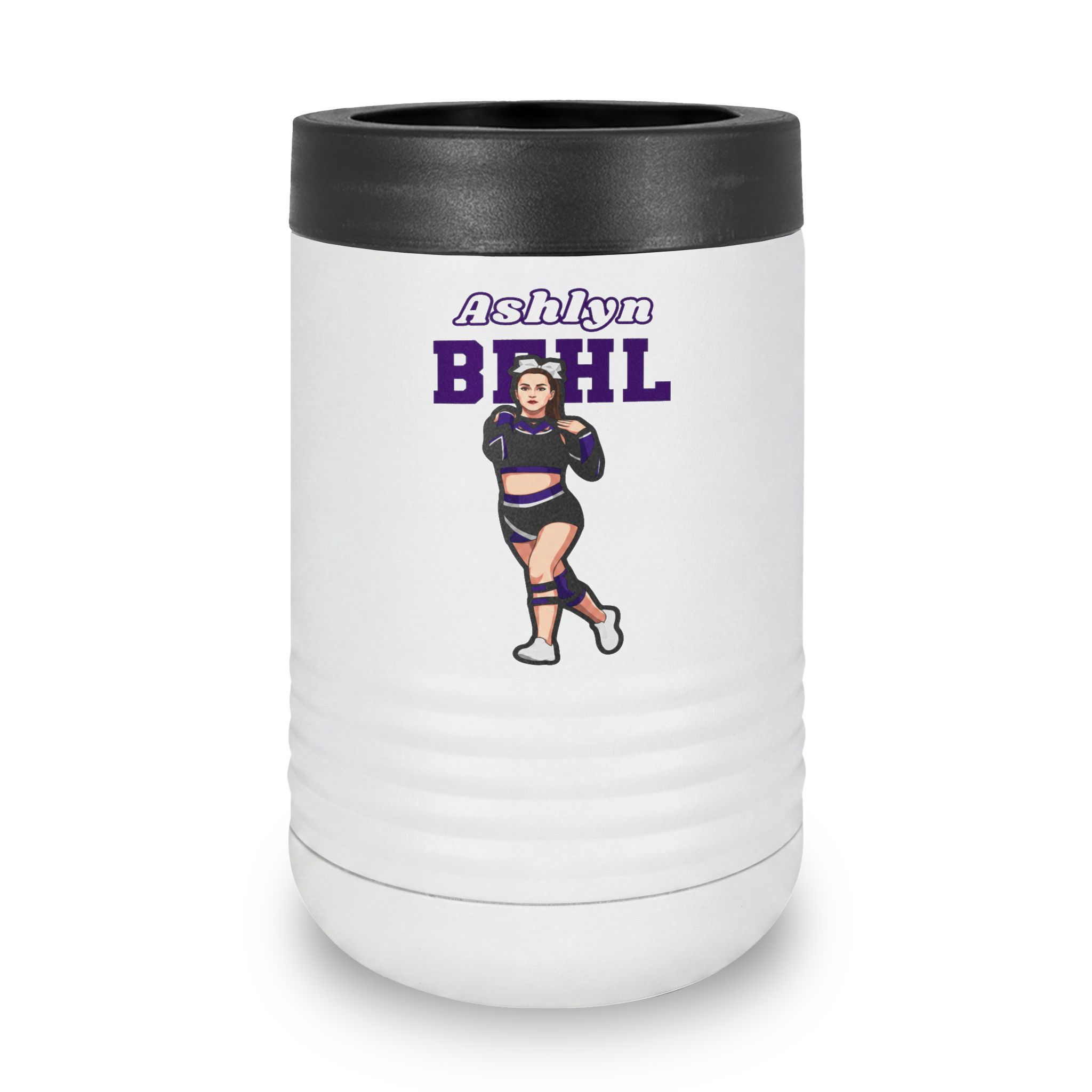 Stainless Can Cooler — character_name_arch in White