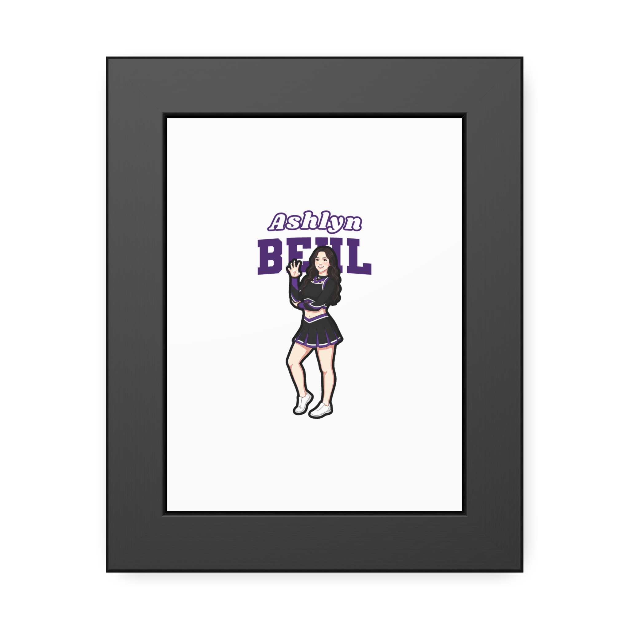 Framed Poster — character_name_arch in Black
