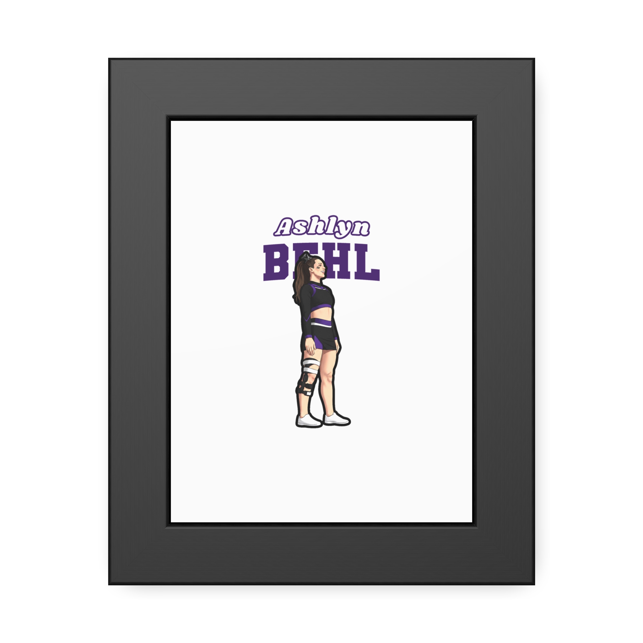 Framed Poster — character_name_arch in Black