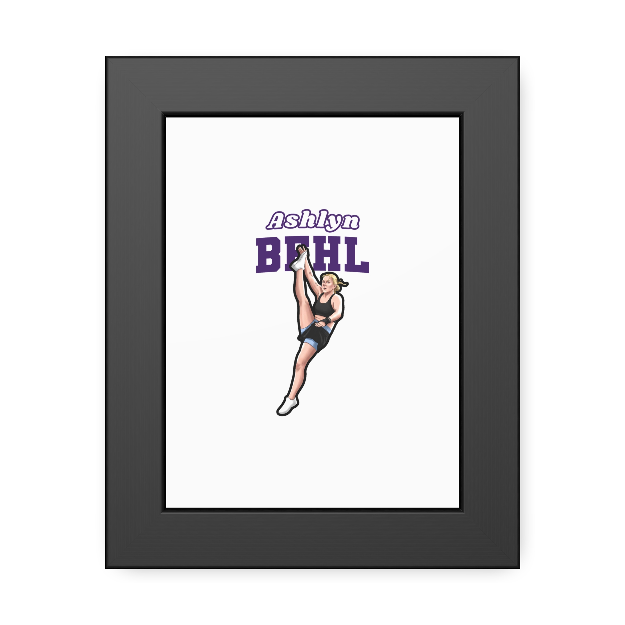 Framed Poster — character_name_arch in Black