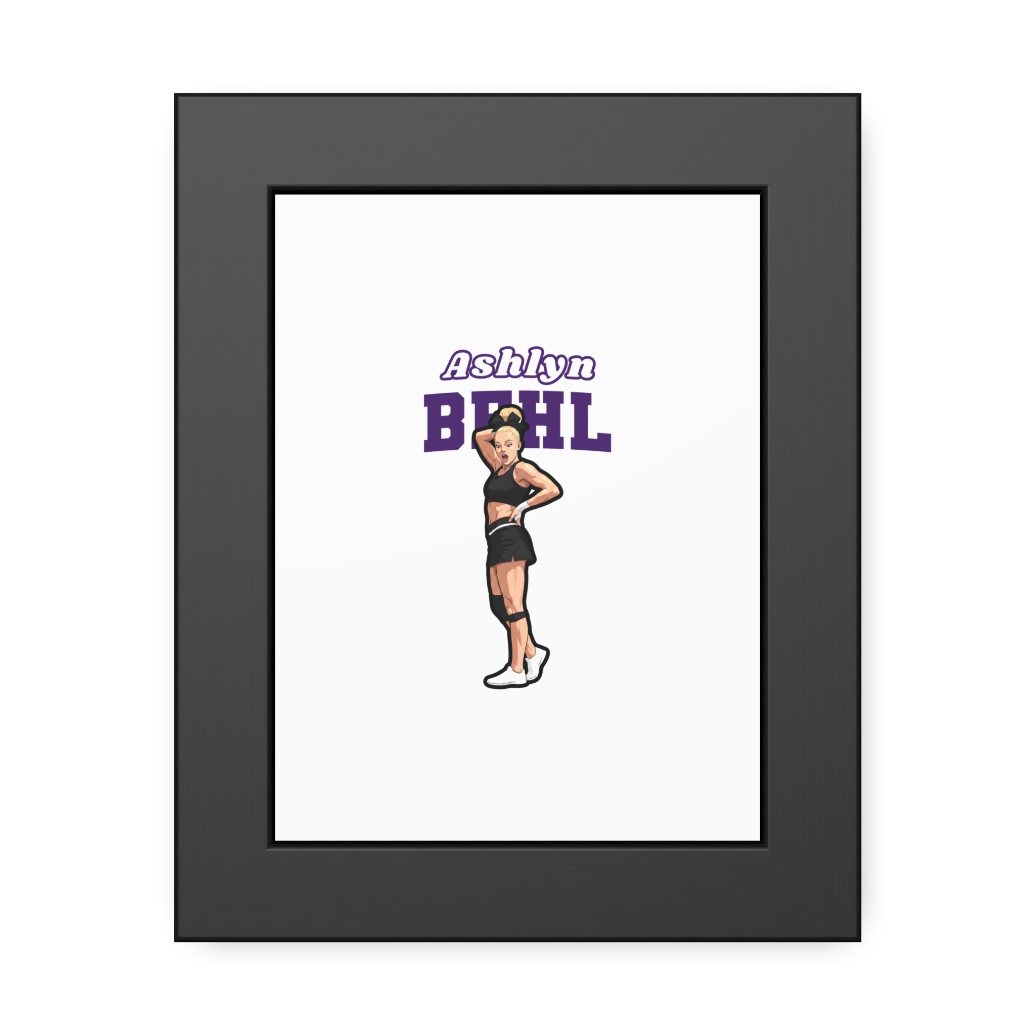Framed Poster — character_name_arch in Black