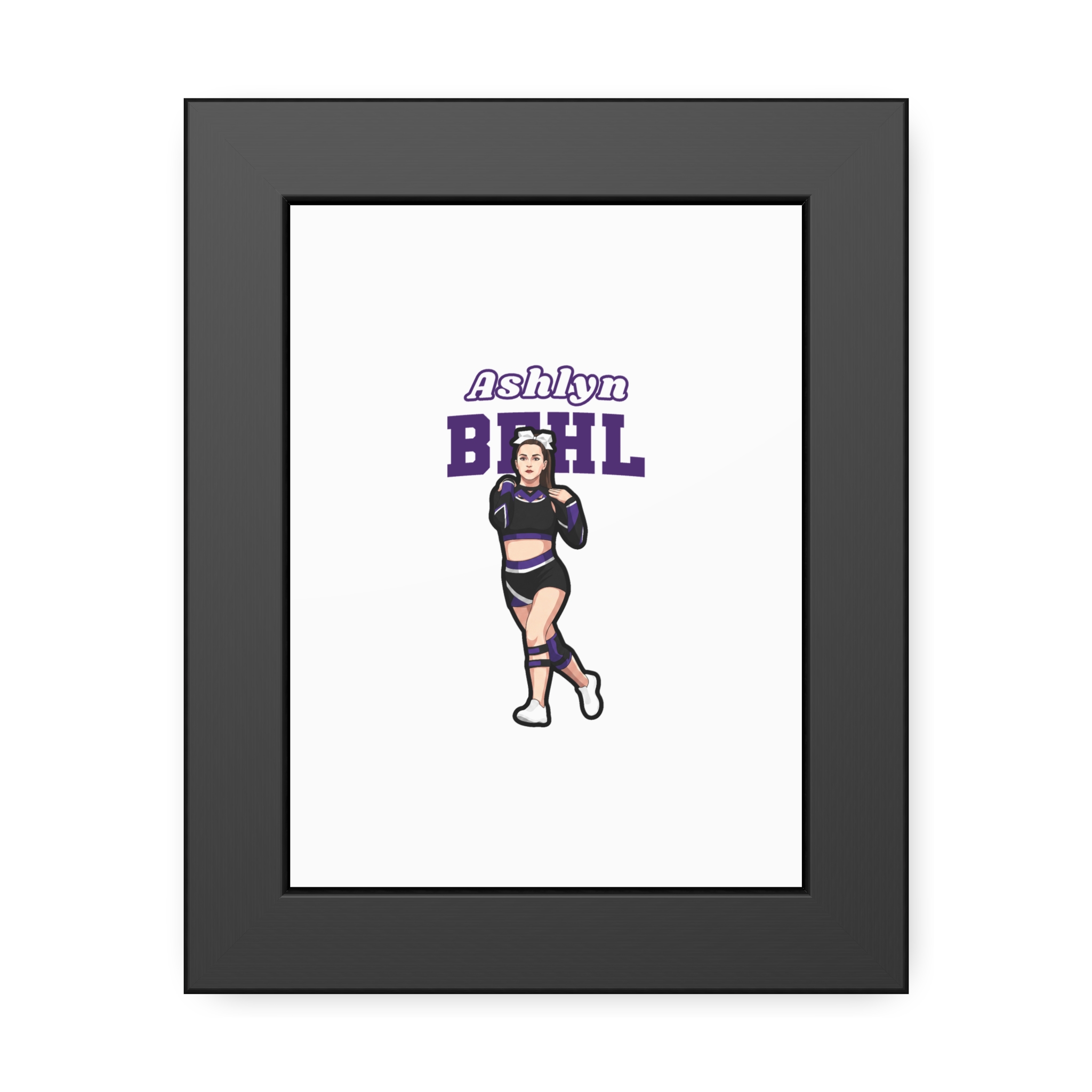Framed Poster — character_name_arch in Black
