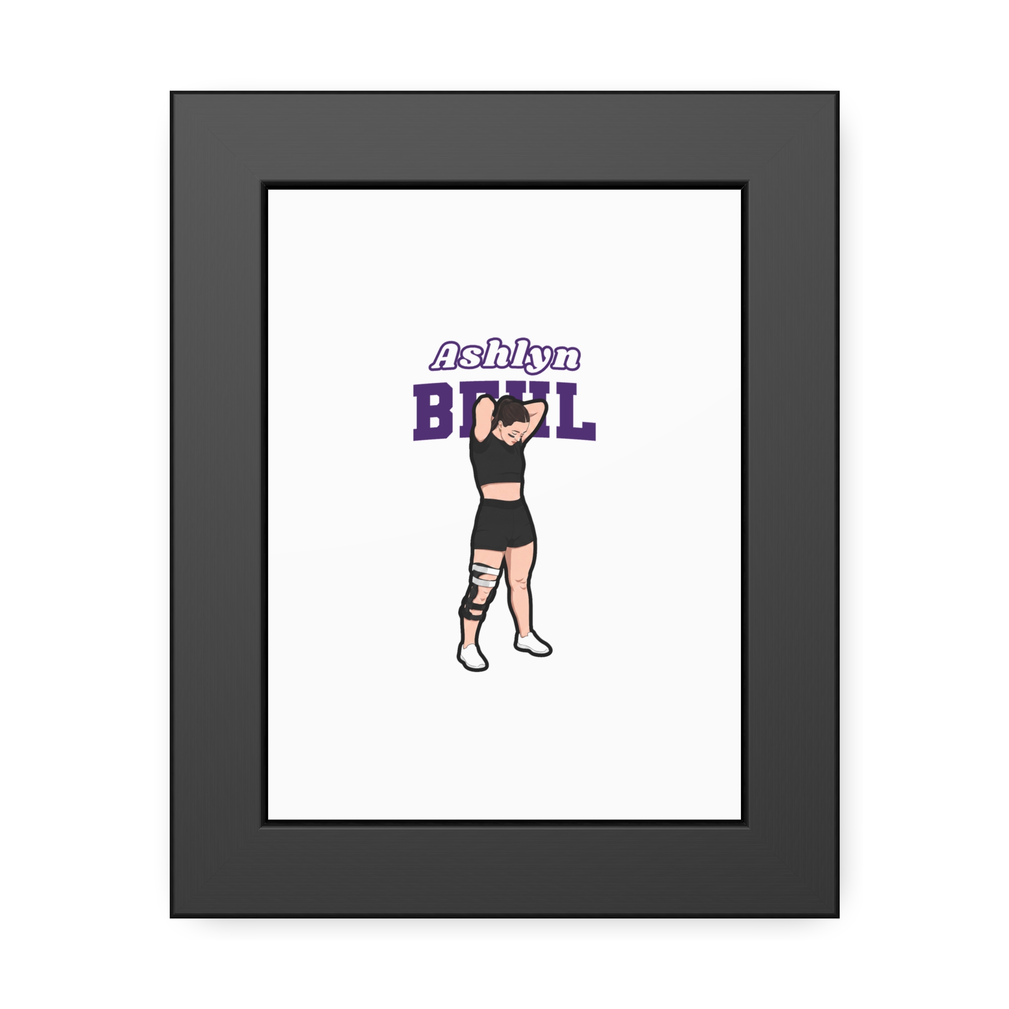 Framed Poster — character_name_arch in Black