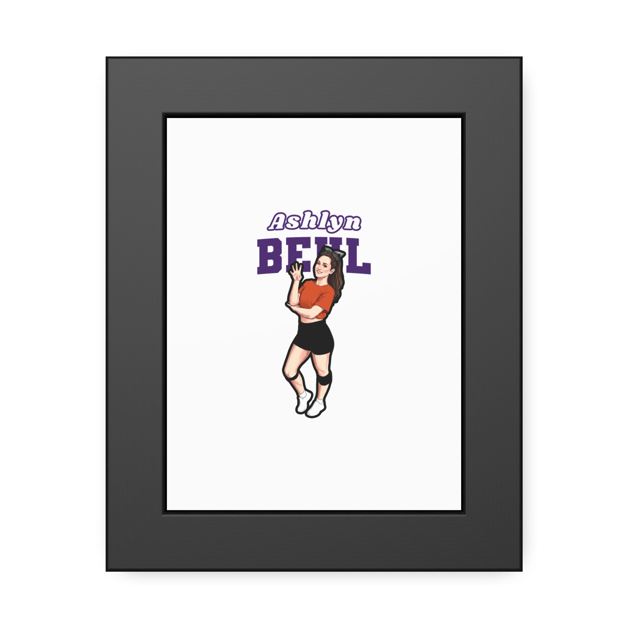 Framed Poster — character_name_arch in Black