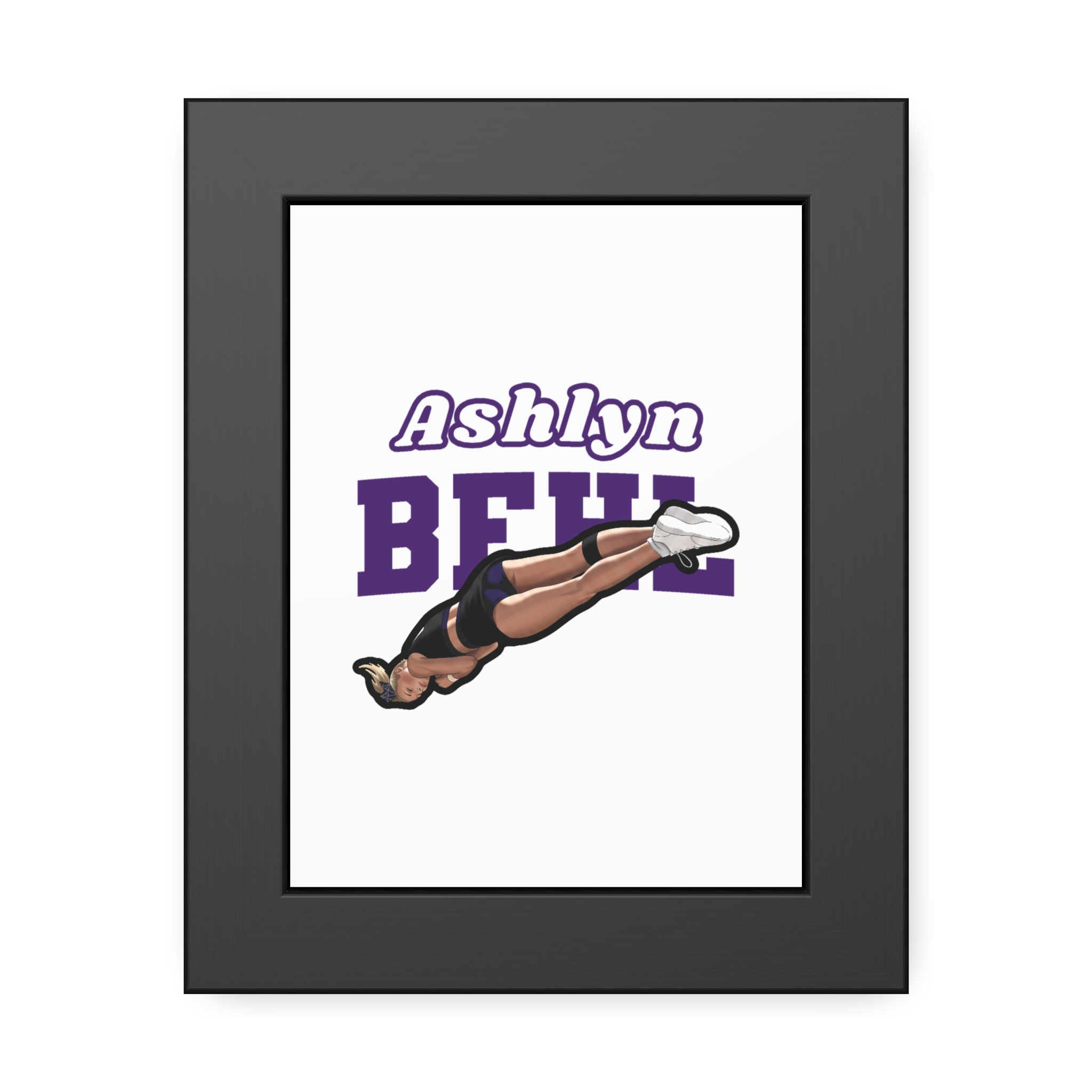Framed Poster — character_name_arch in Black