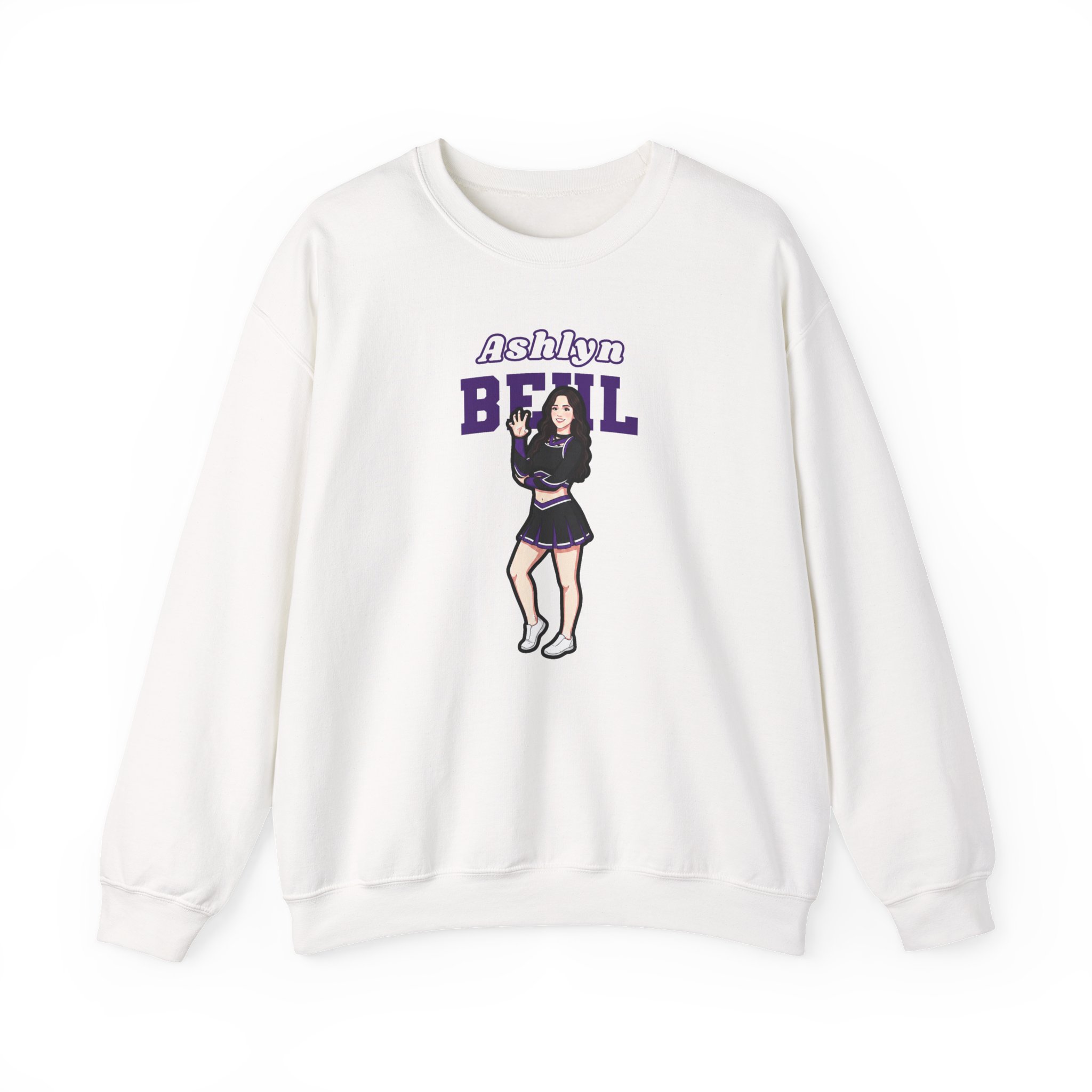 Crewneck Sweatshirt — character_name_arch in White