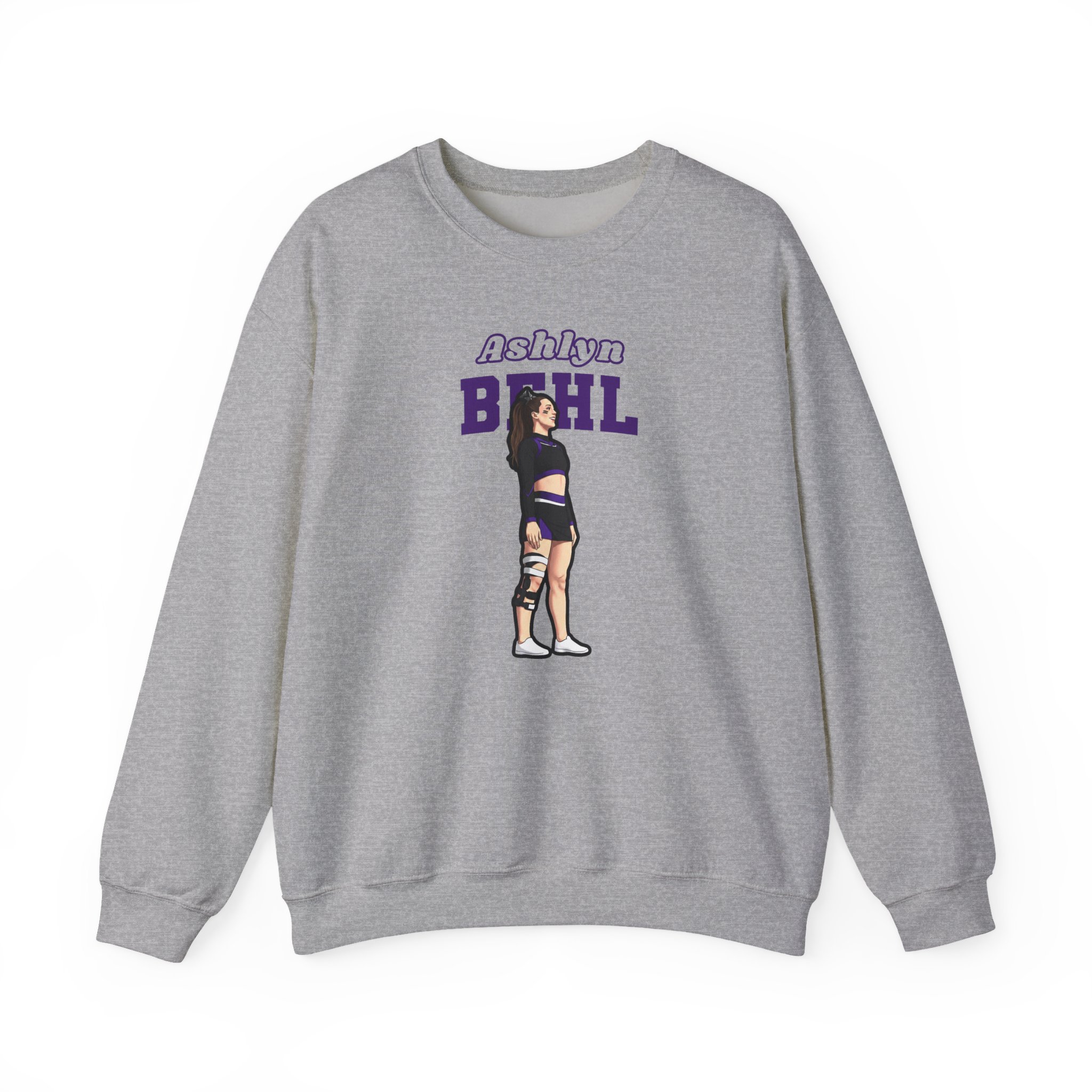 Crewneck Sweatshirt — character_name_arch in Grey