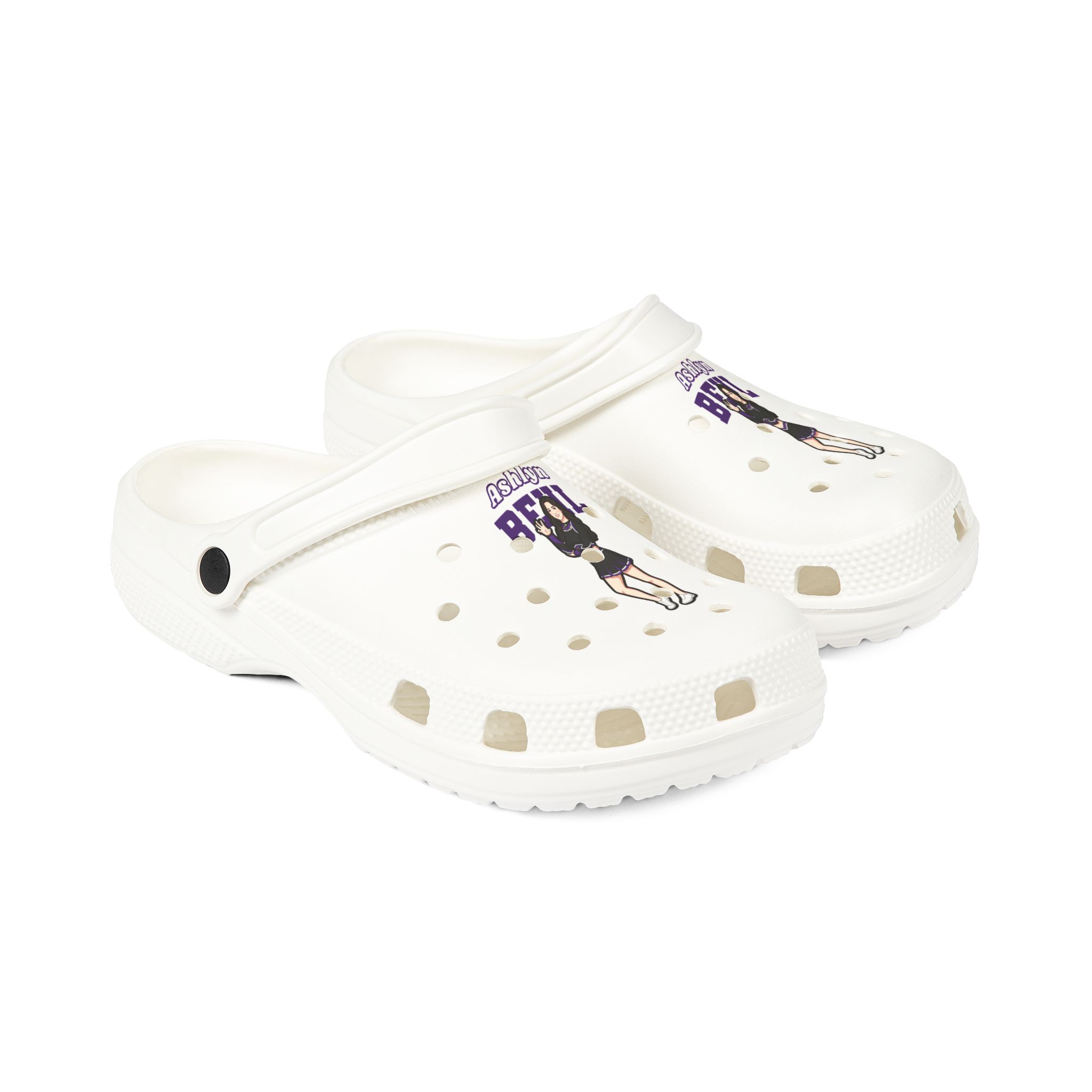 Rubber Clogs — character_name_arch in White