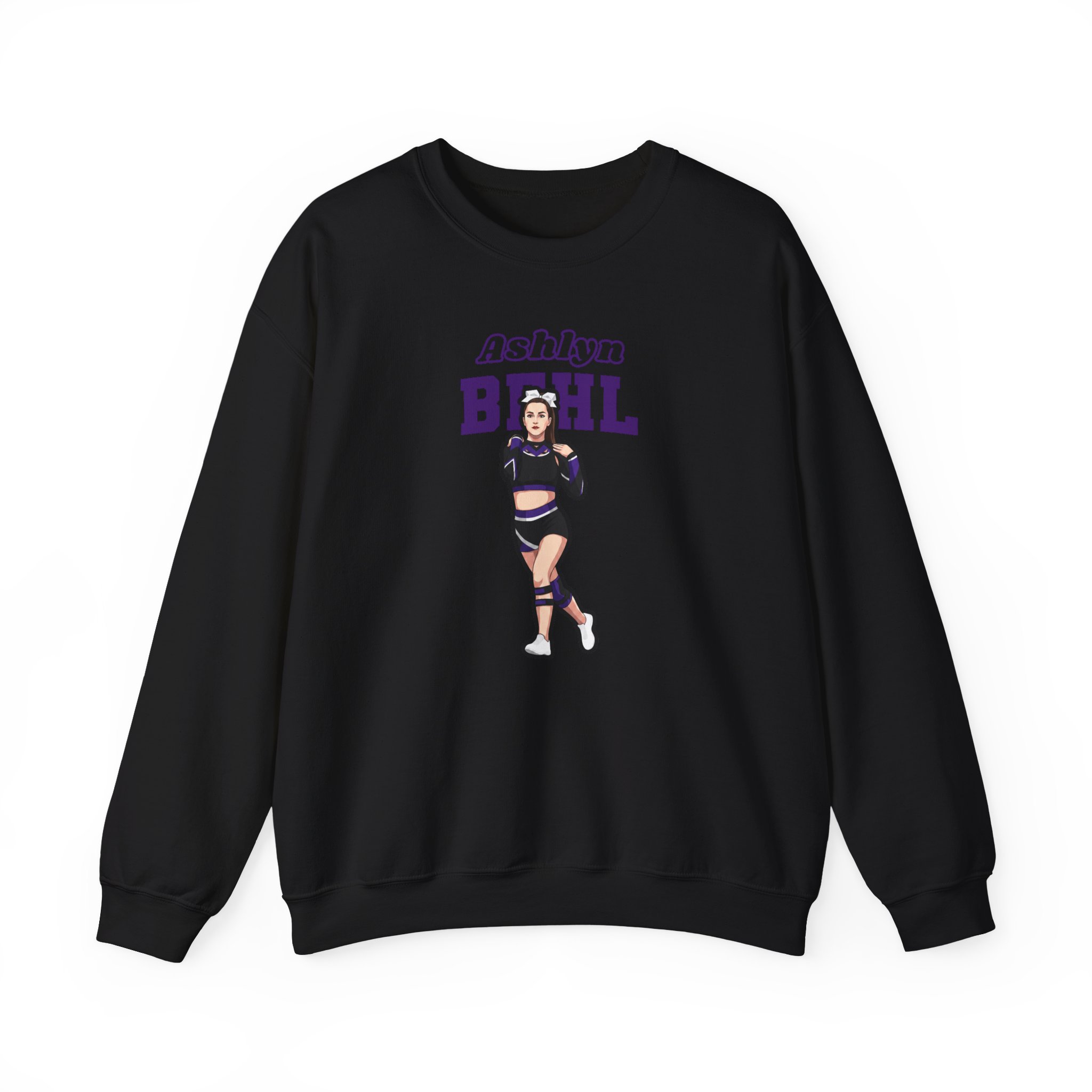Crewneck Sweatshirt — character_name_arch in Black