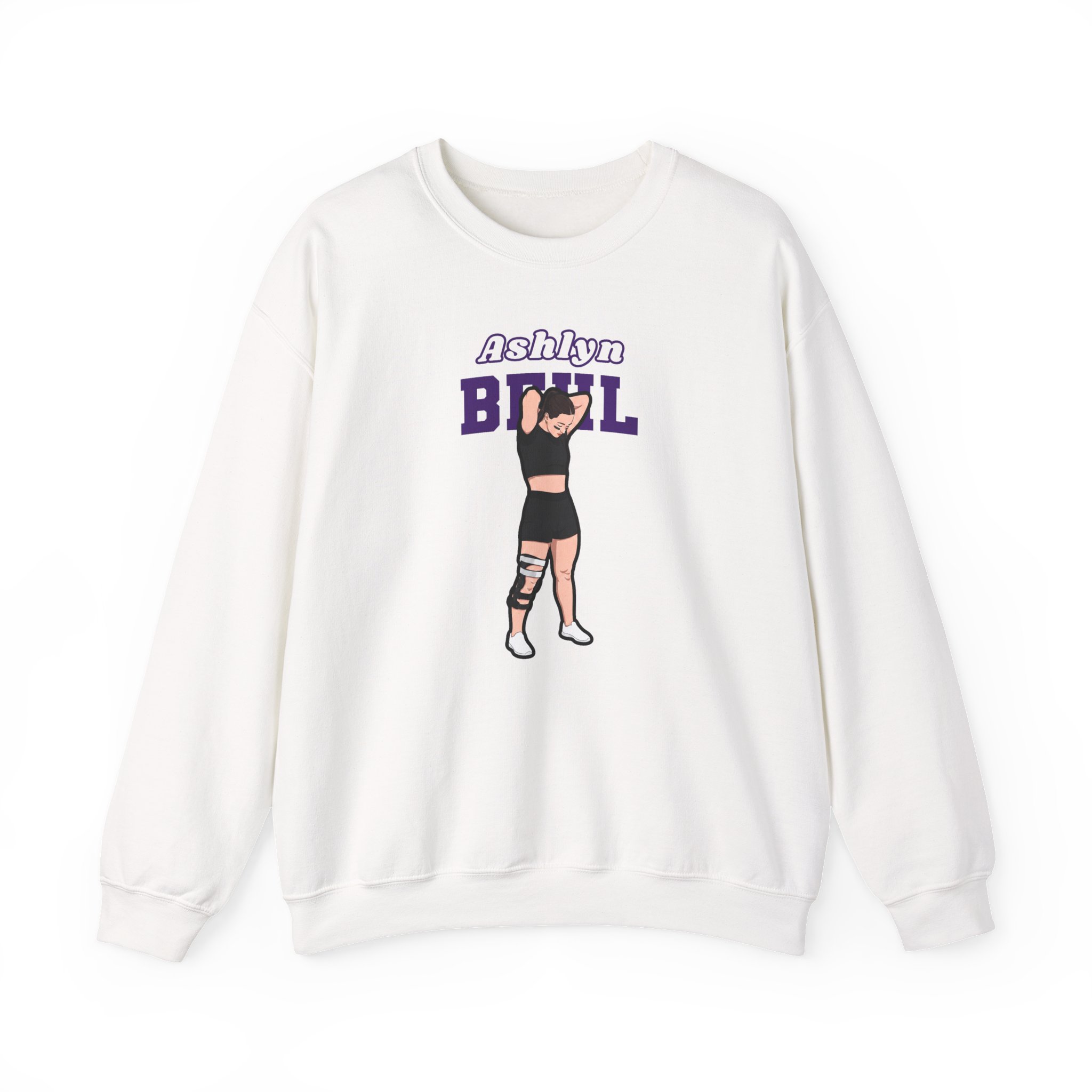 Crewneck Sweatshirt — character_name_arch in White