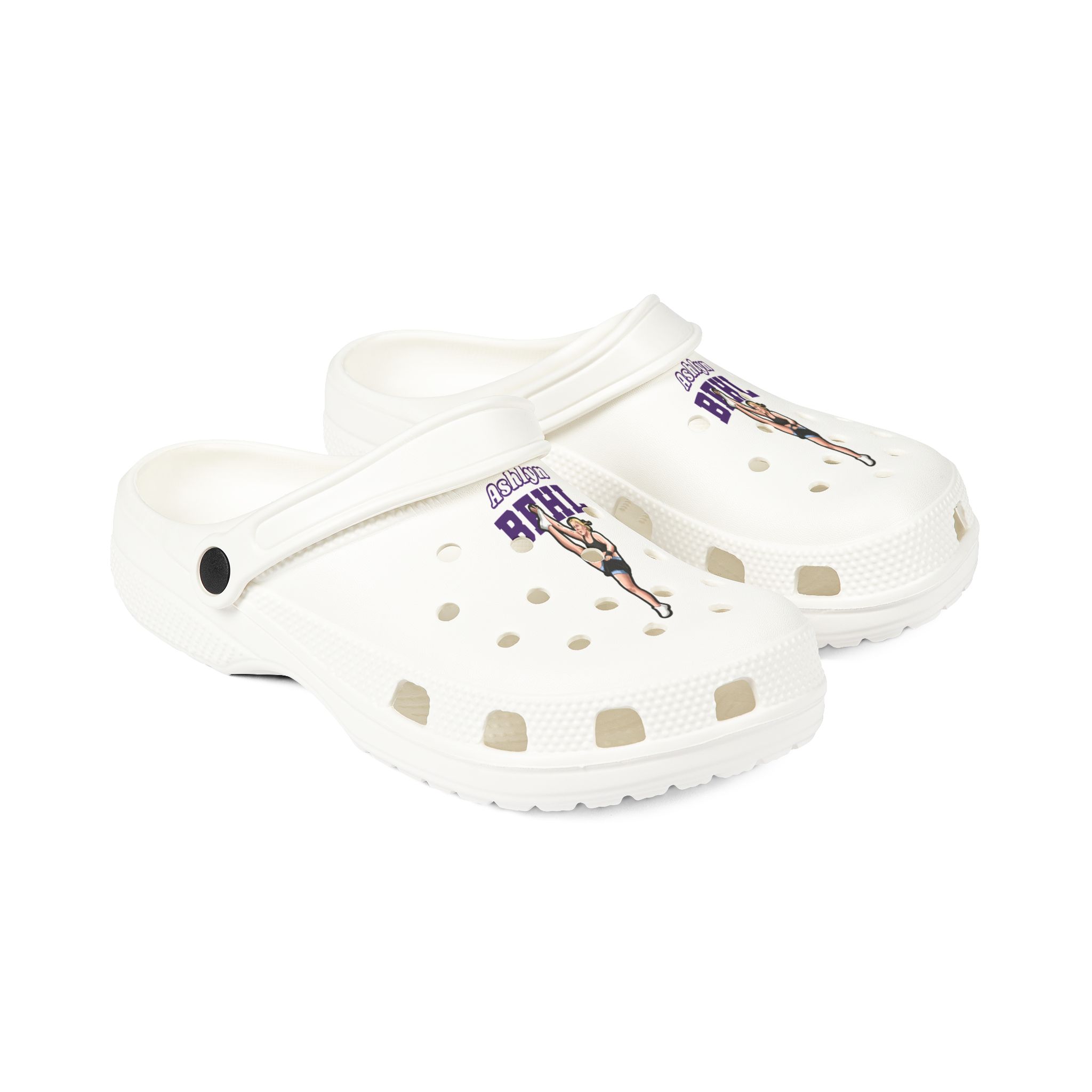 Rubber Clogs — character_name_arch in White