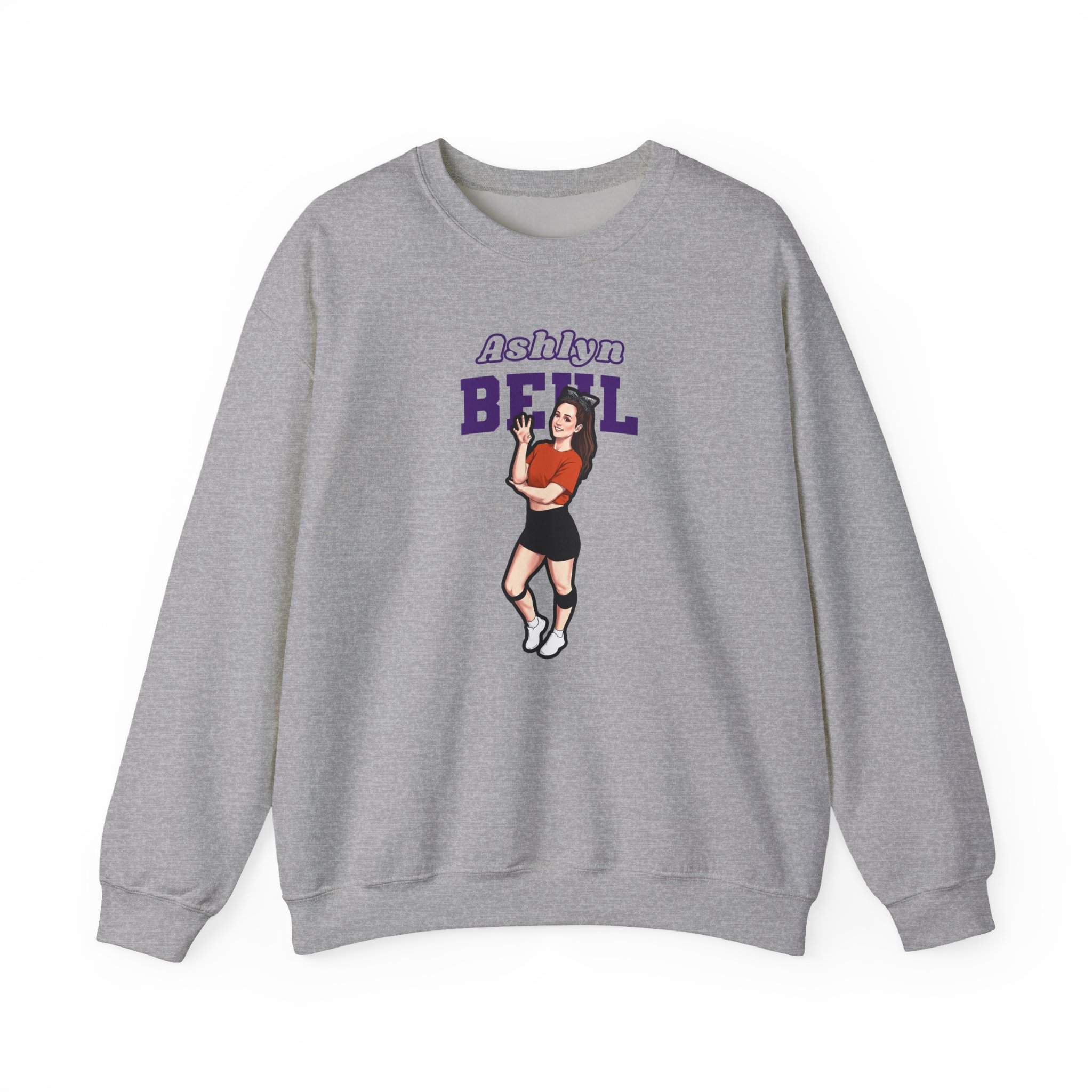 Crewneck Sweatshirt — character_name_arch in Grey