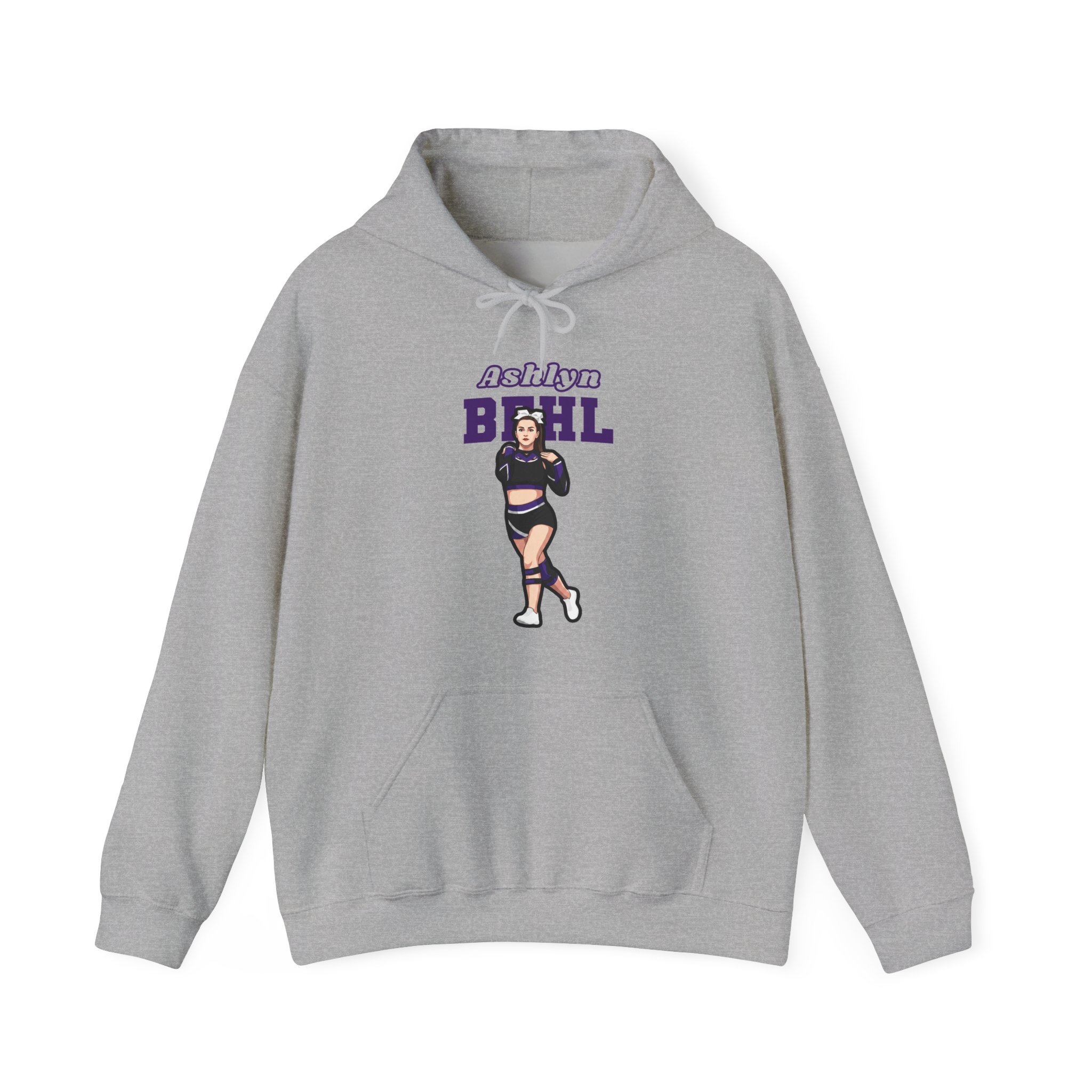 Hoodie — character_name_arch in Grey