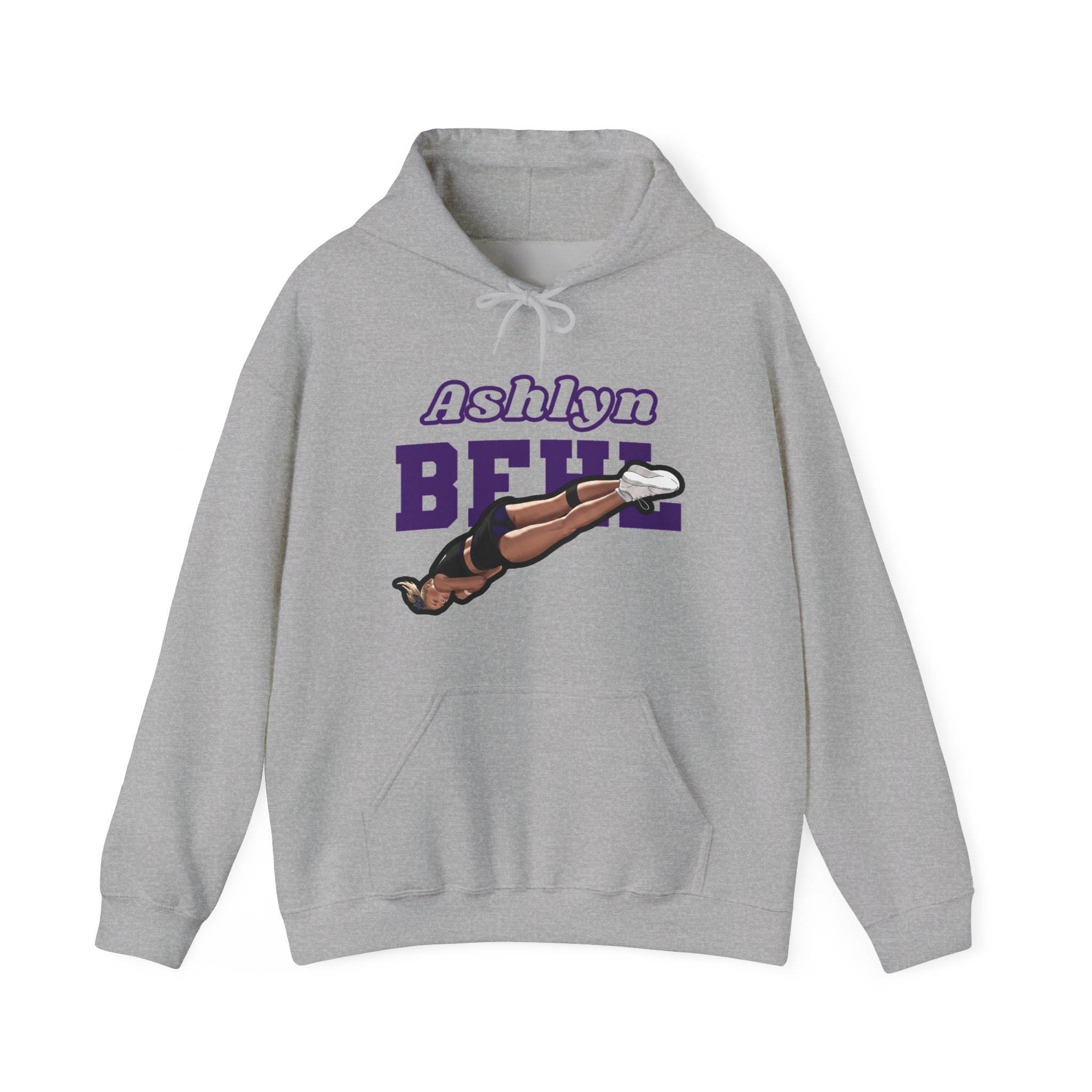 Hoodie — character_name_arch in Grey