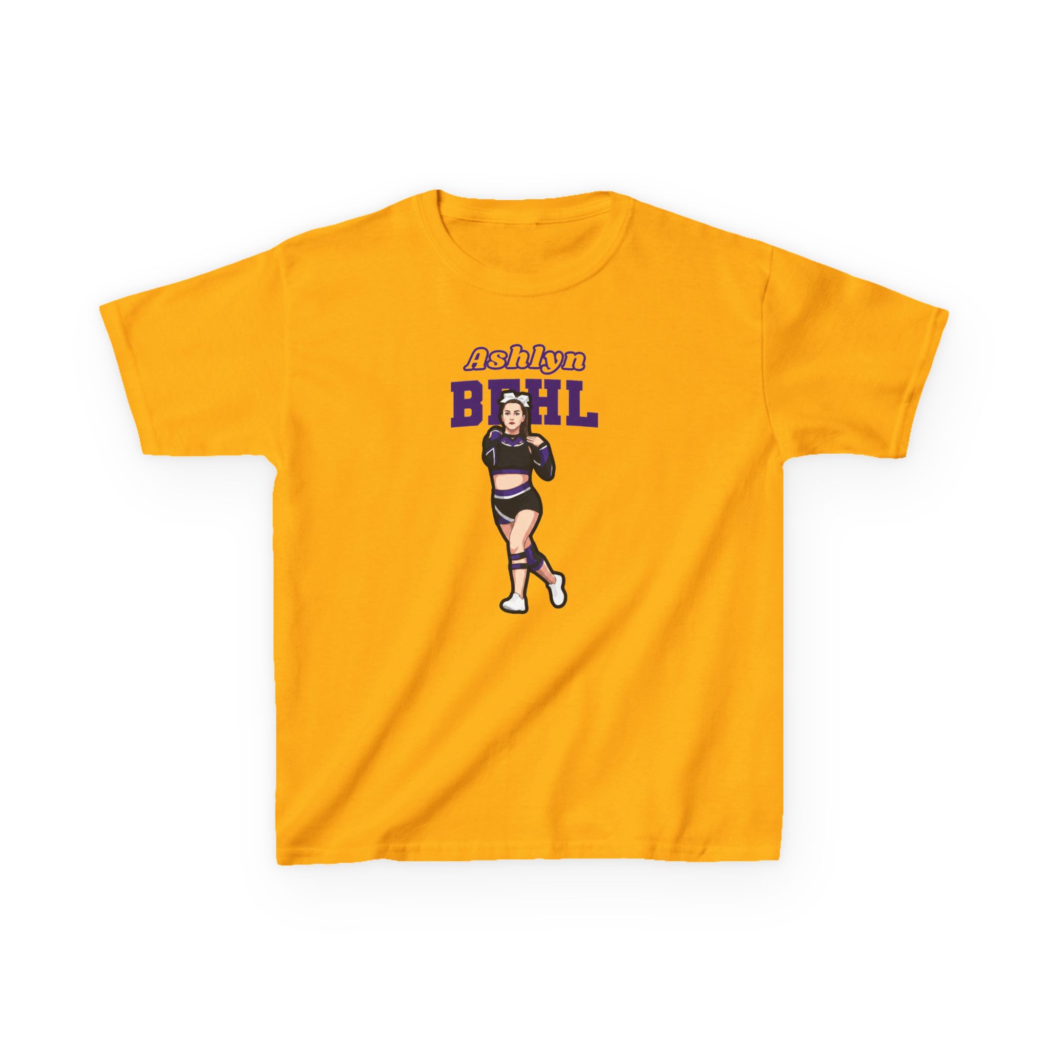 Youth Tee — character_name_arch in Gold