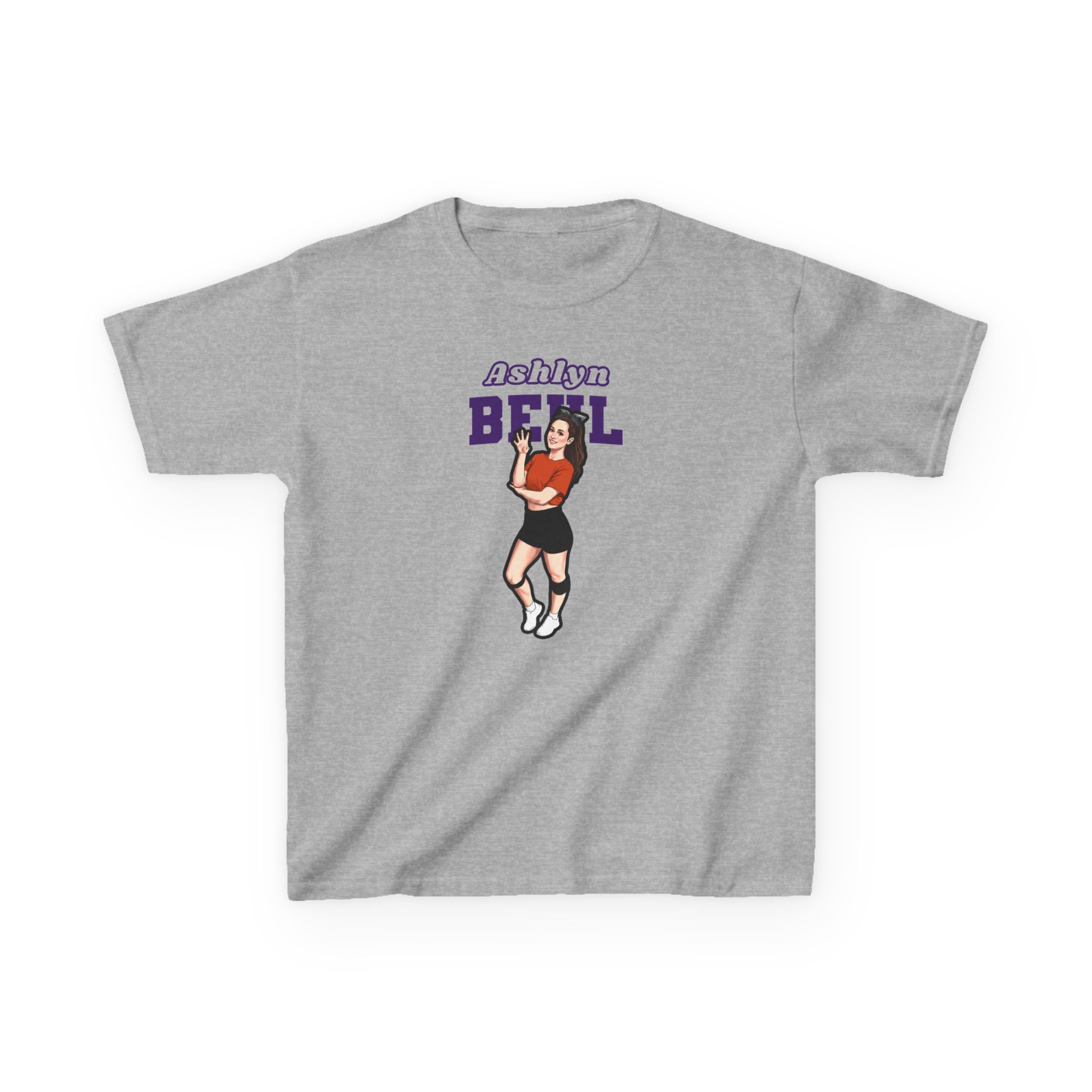 Youth Tee — character_name_arch in Grey