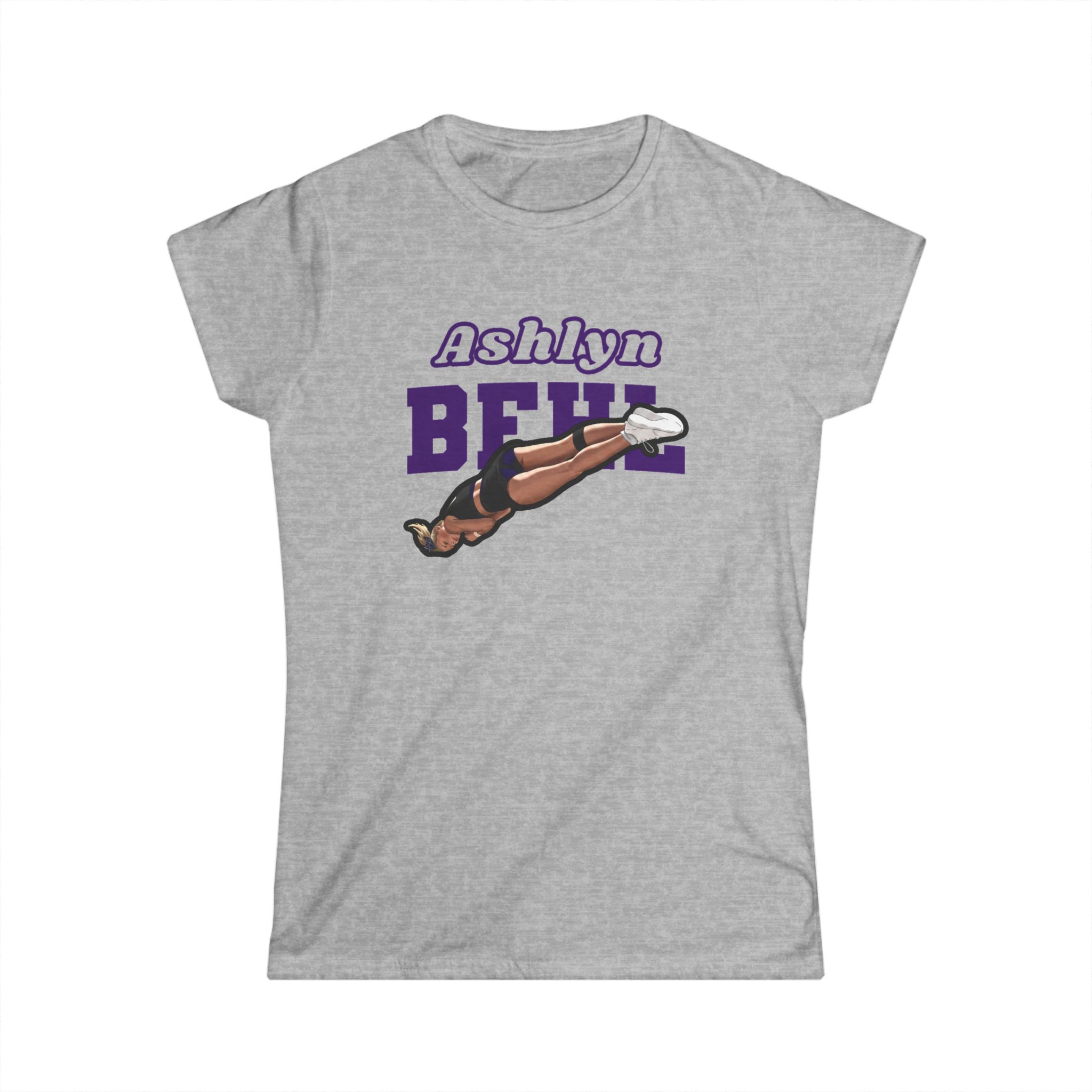 Women's Softstyle Tee — character_name_arch in Grey