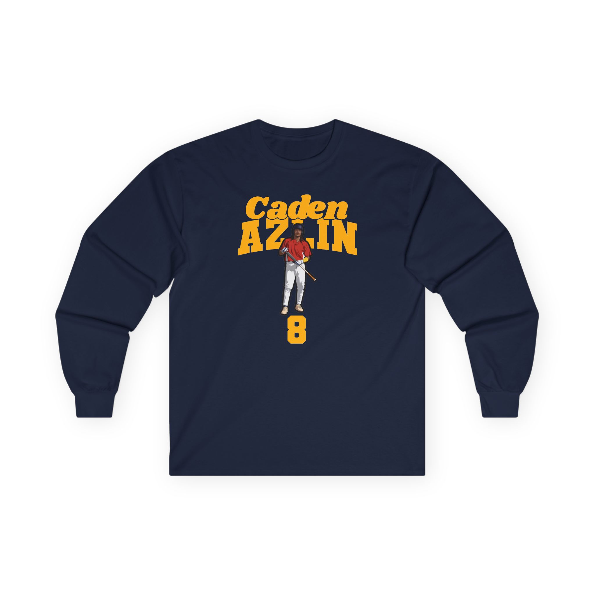 Long Sleeve Tee — character_signature_arch in Navy