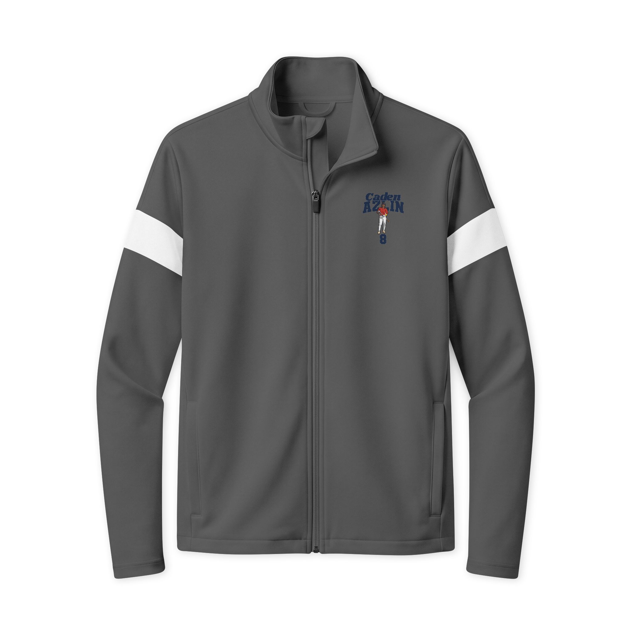 Travel Full-Zip Jacket — character_signature_arch in Iron Grey/ White