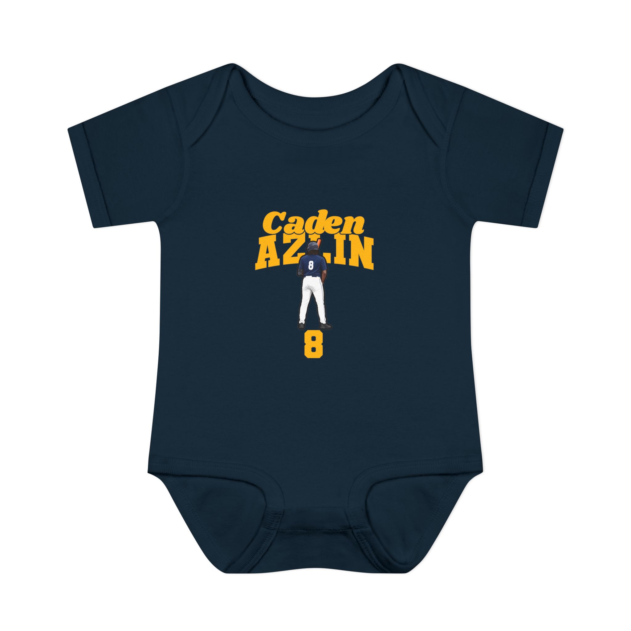 Baby Onesie — character_signature_arch in Navy