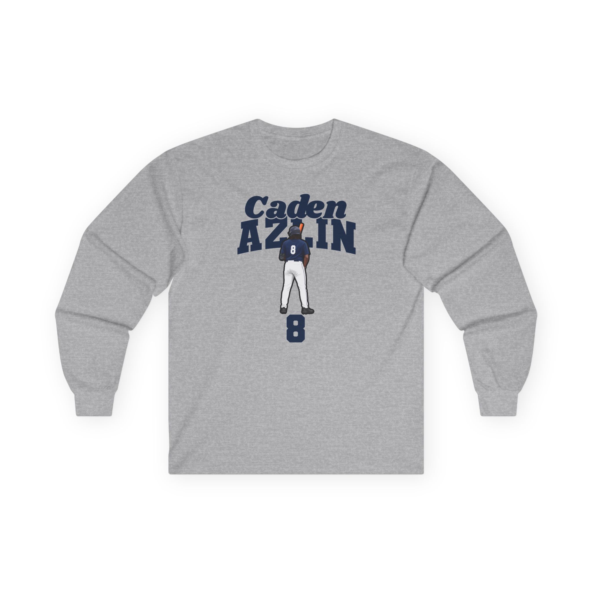 Long Sleeve Tee — character_signature_arch in Grey