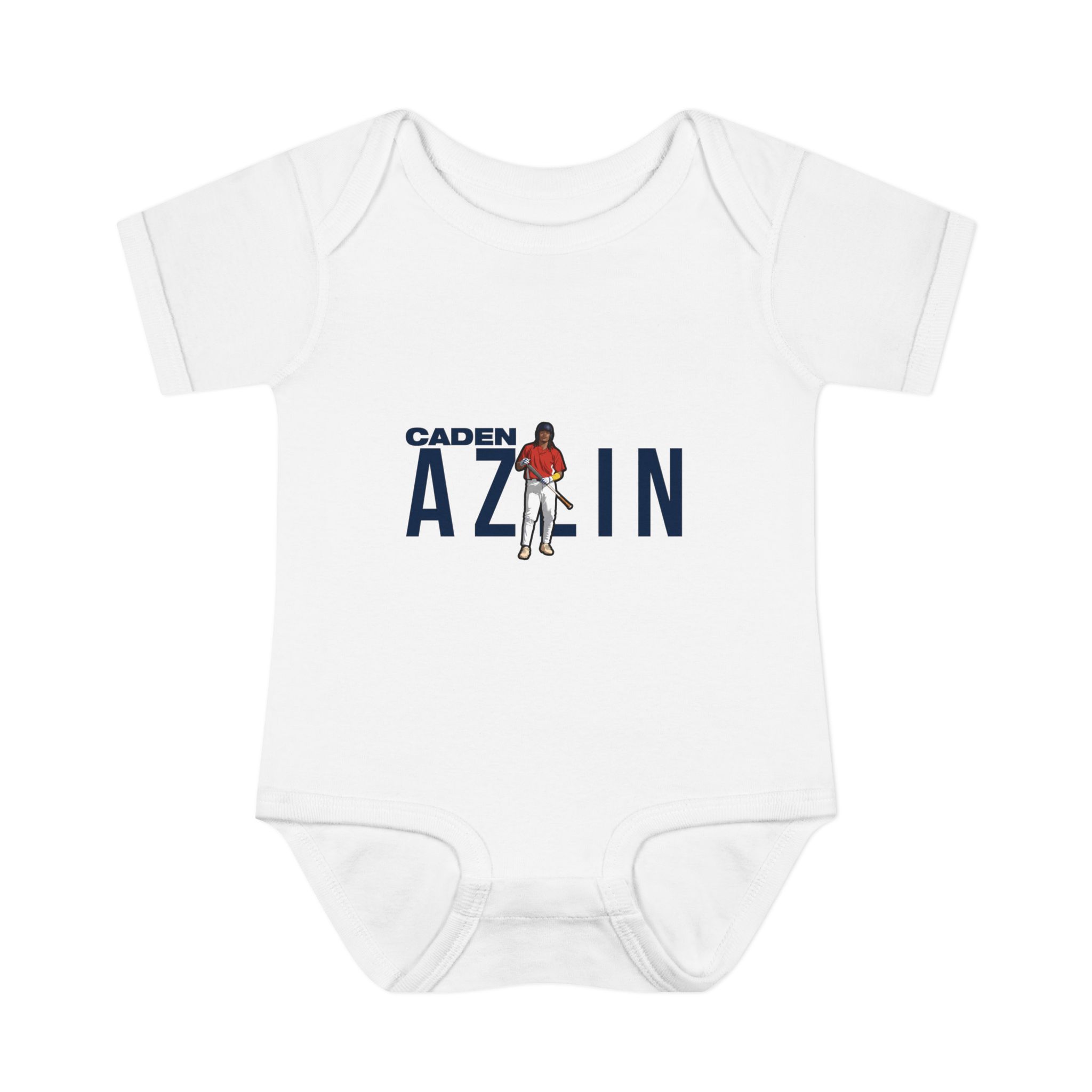 Baby Onesie — character_player_name in White