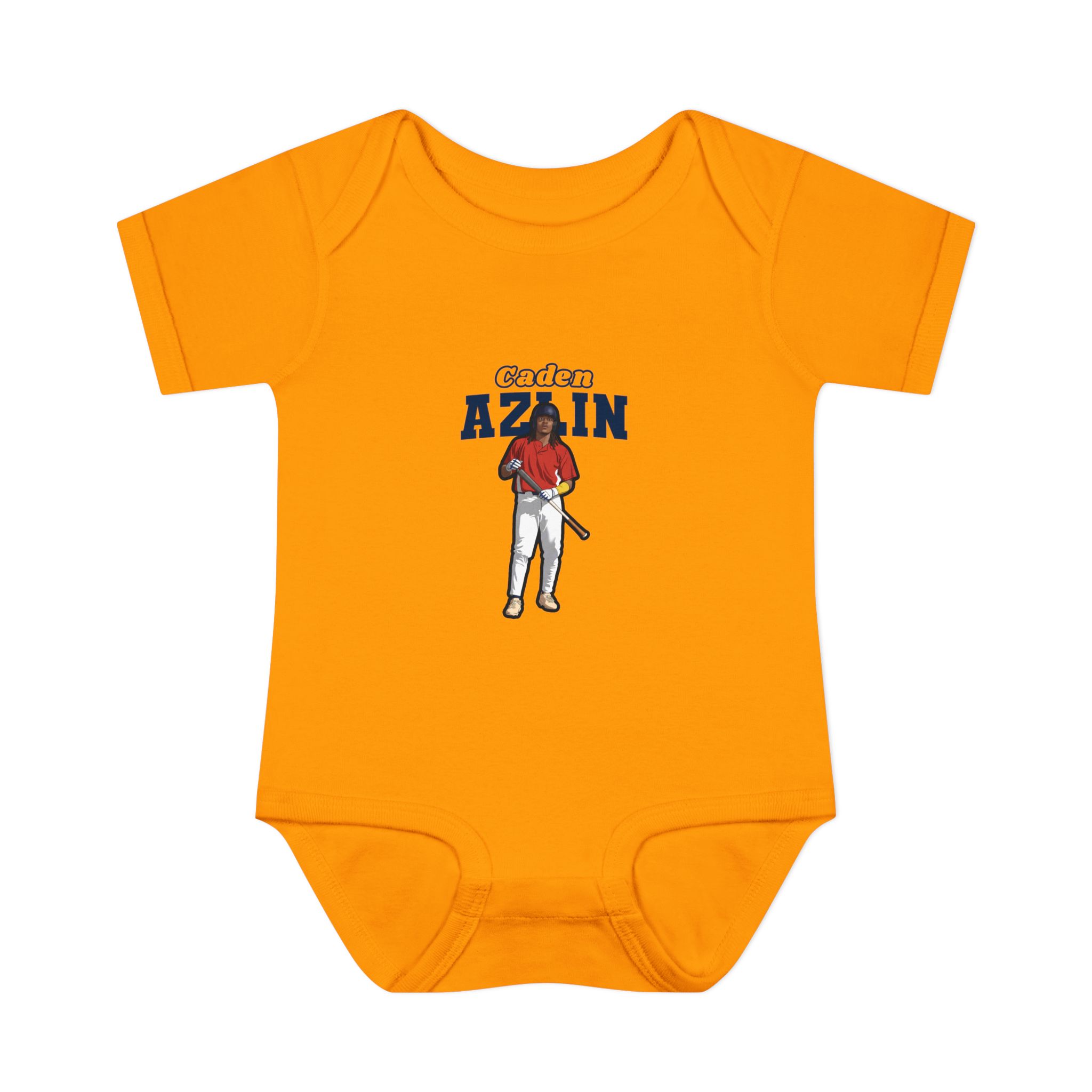 Baby Onesie — character_name_arch in Gold