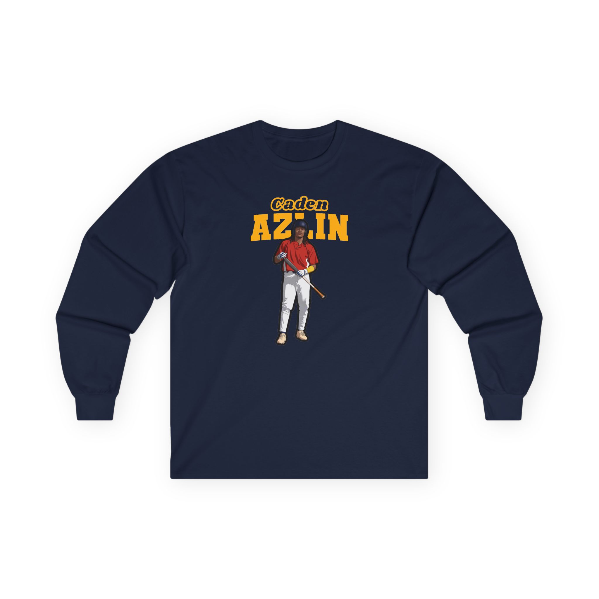 Long Sleeve Tee — character_name_arch in Navy