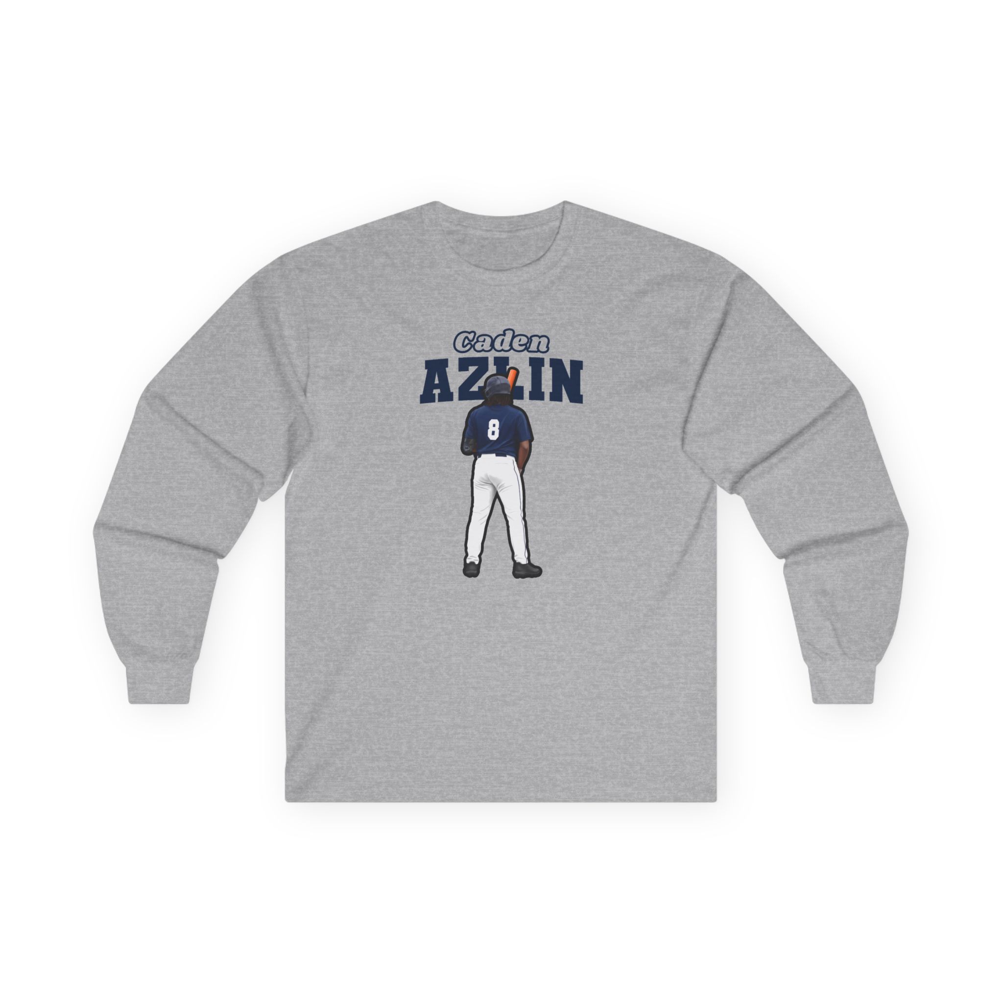 Long Sleeve Tee — character_name_arch in Grey