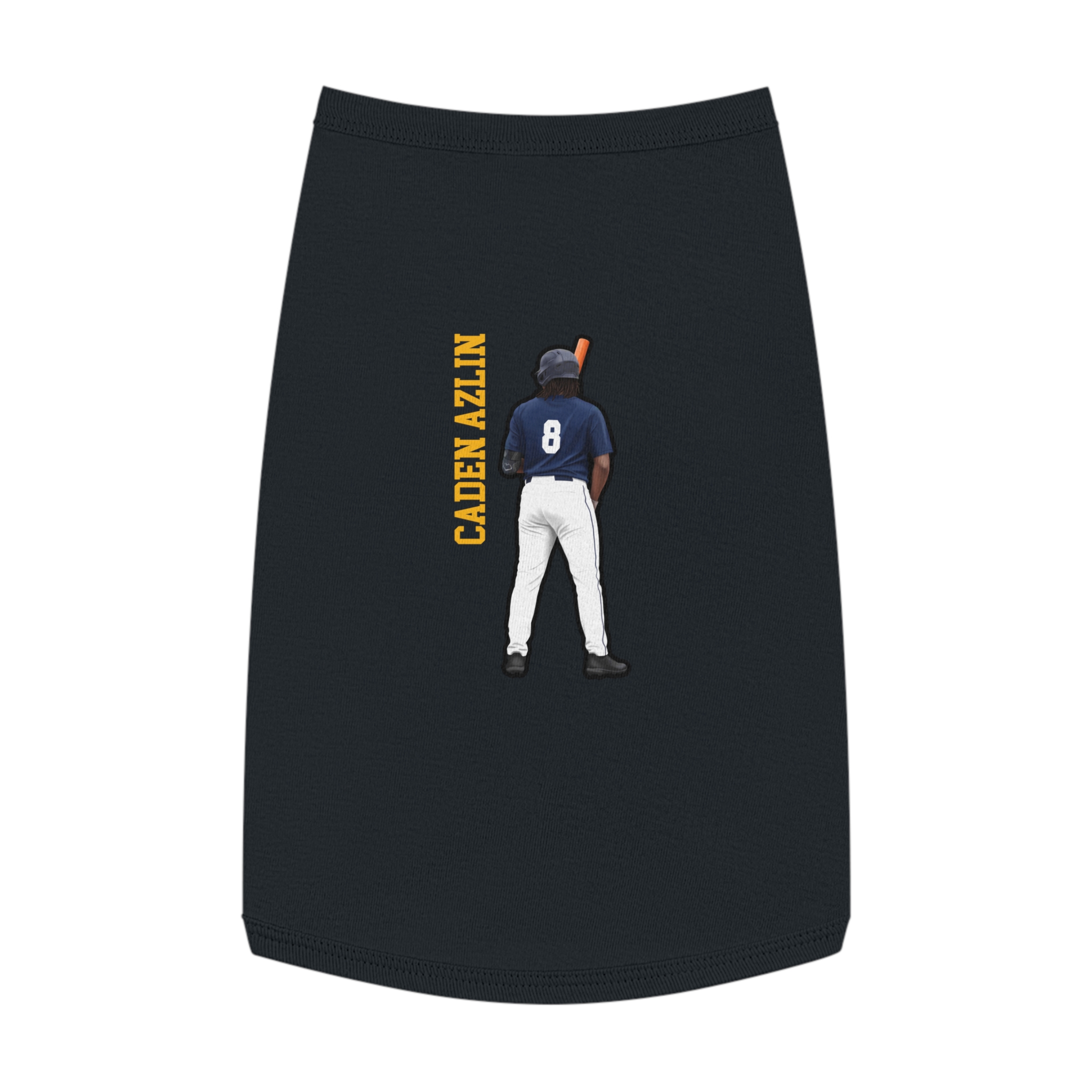 Pet Tank Top — character_name_vertical in Black