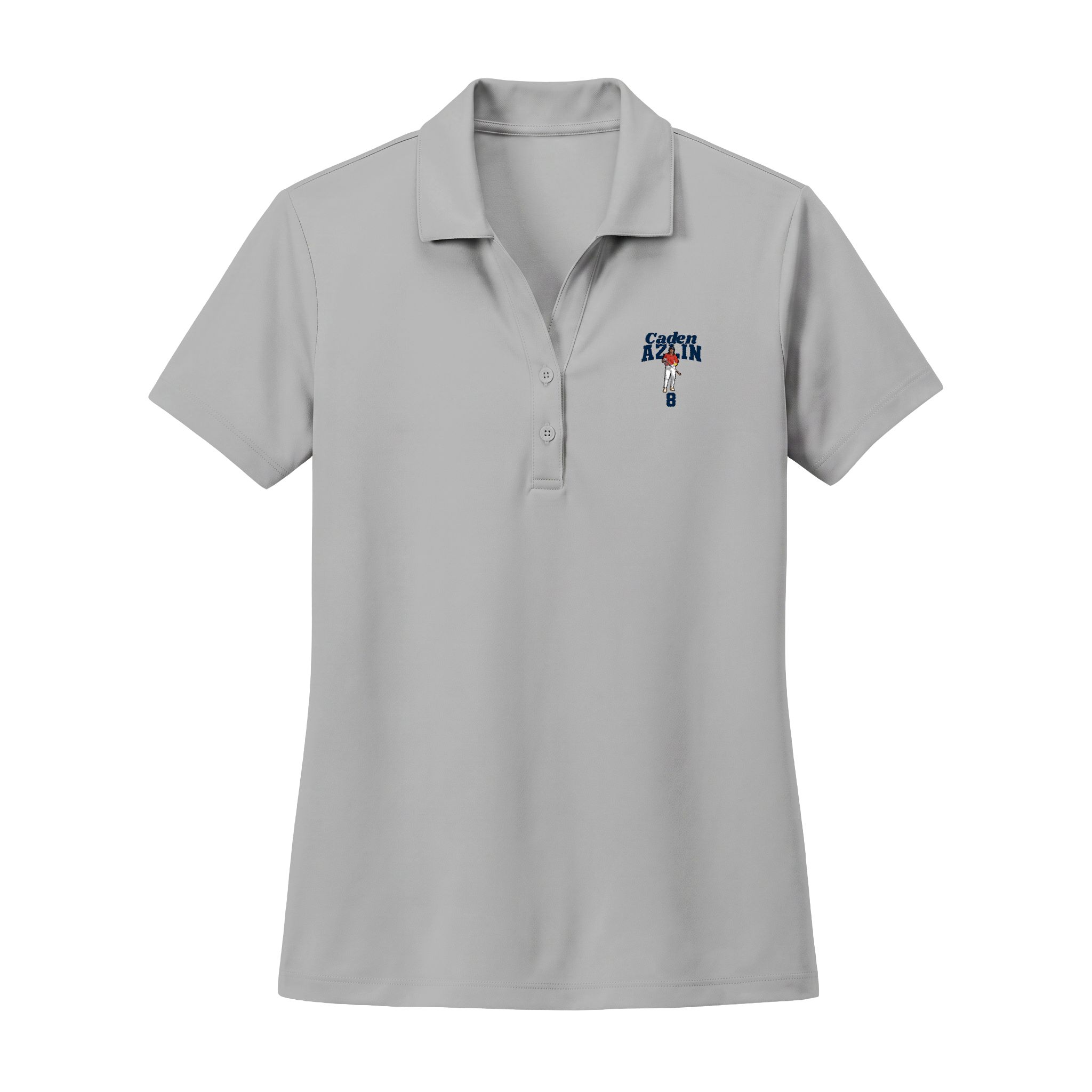 Women's Polo — character_signature_arch in Silver