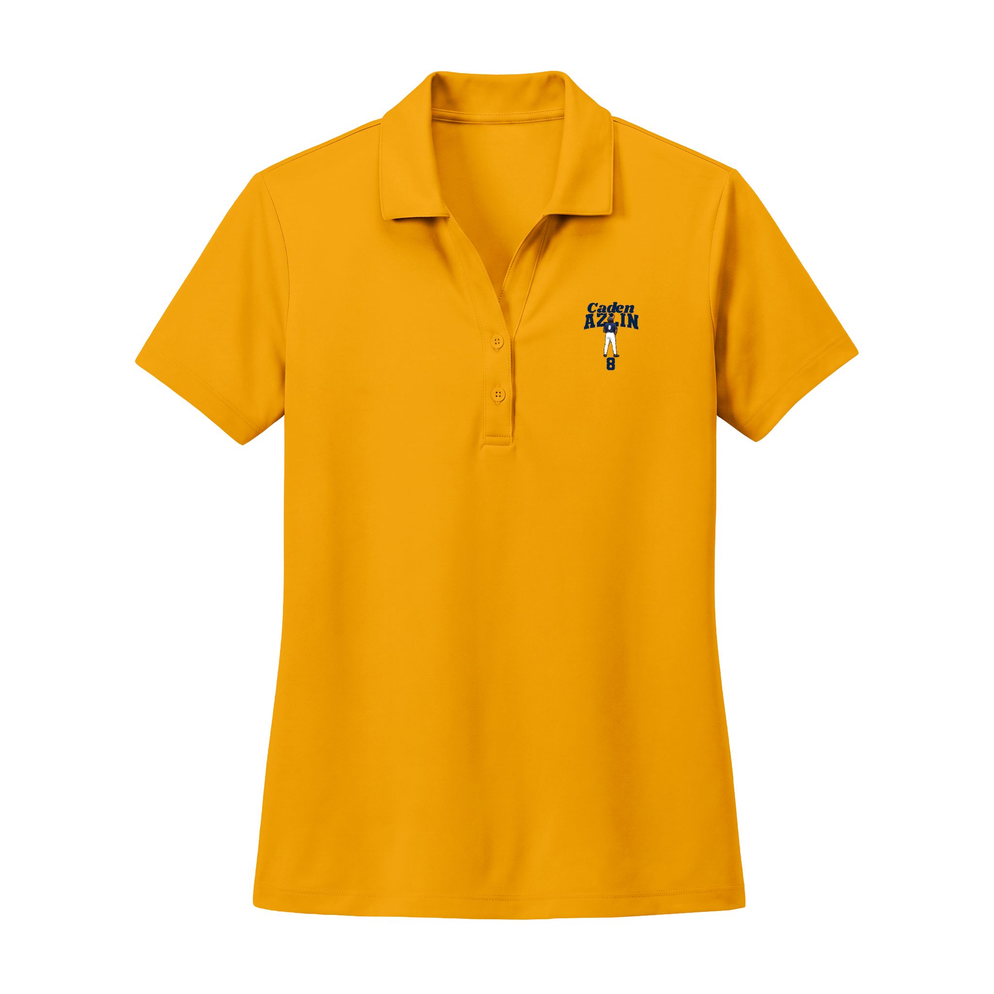 Women's Polo — character_signature_arch in Gold