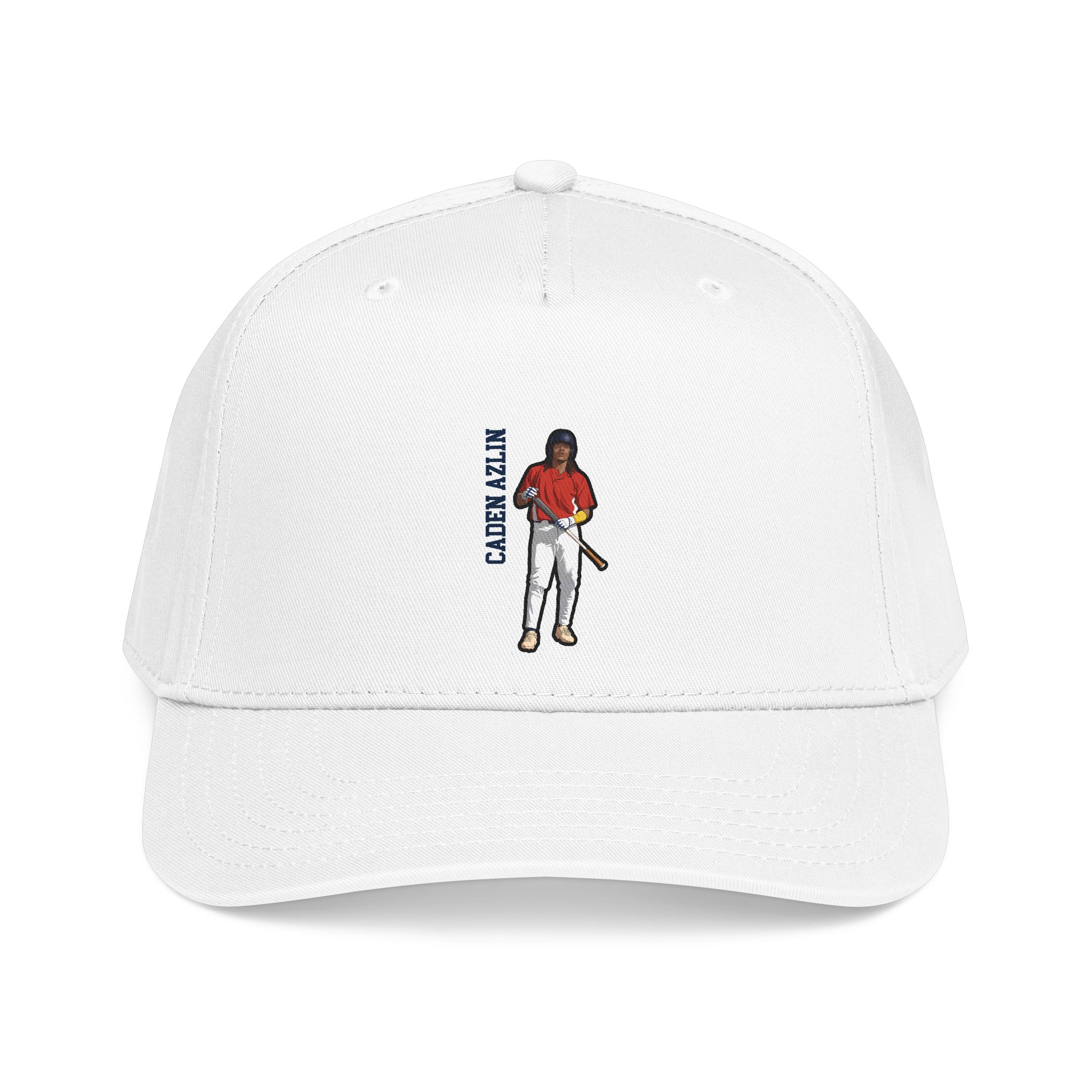 Baseball Cap — character_name_vertical in White