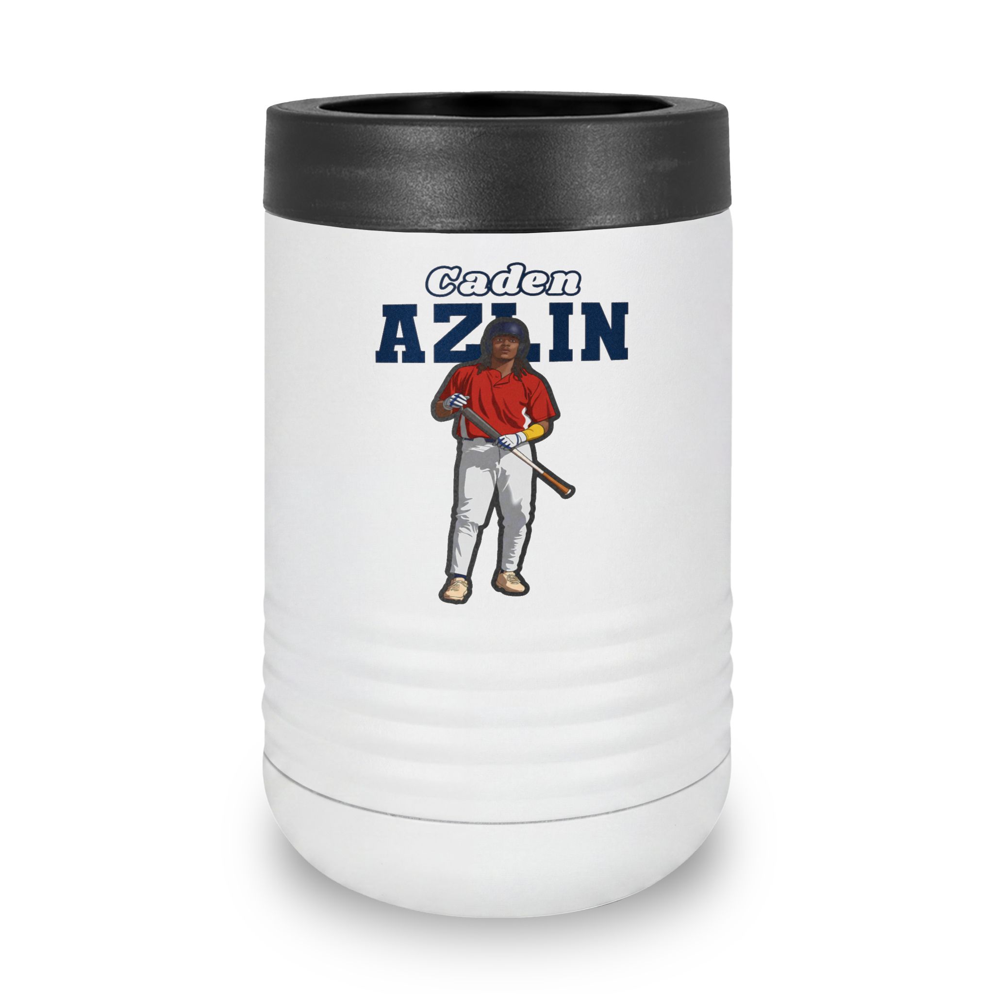 Stainless Can Cooler — character_name_arch in White